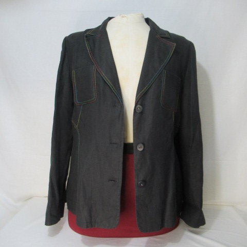 HF88 - Veste en lin - Christine Laure - Taille 46 Bon état - Vue 4 - 