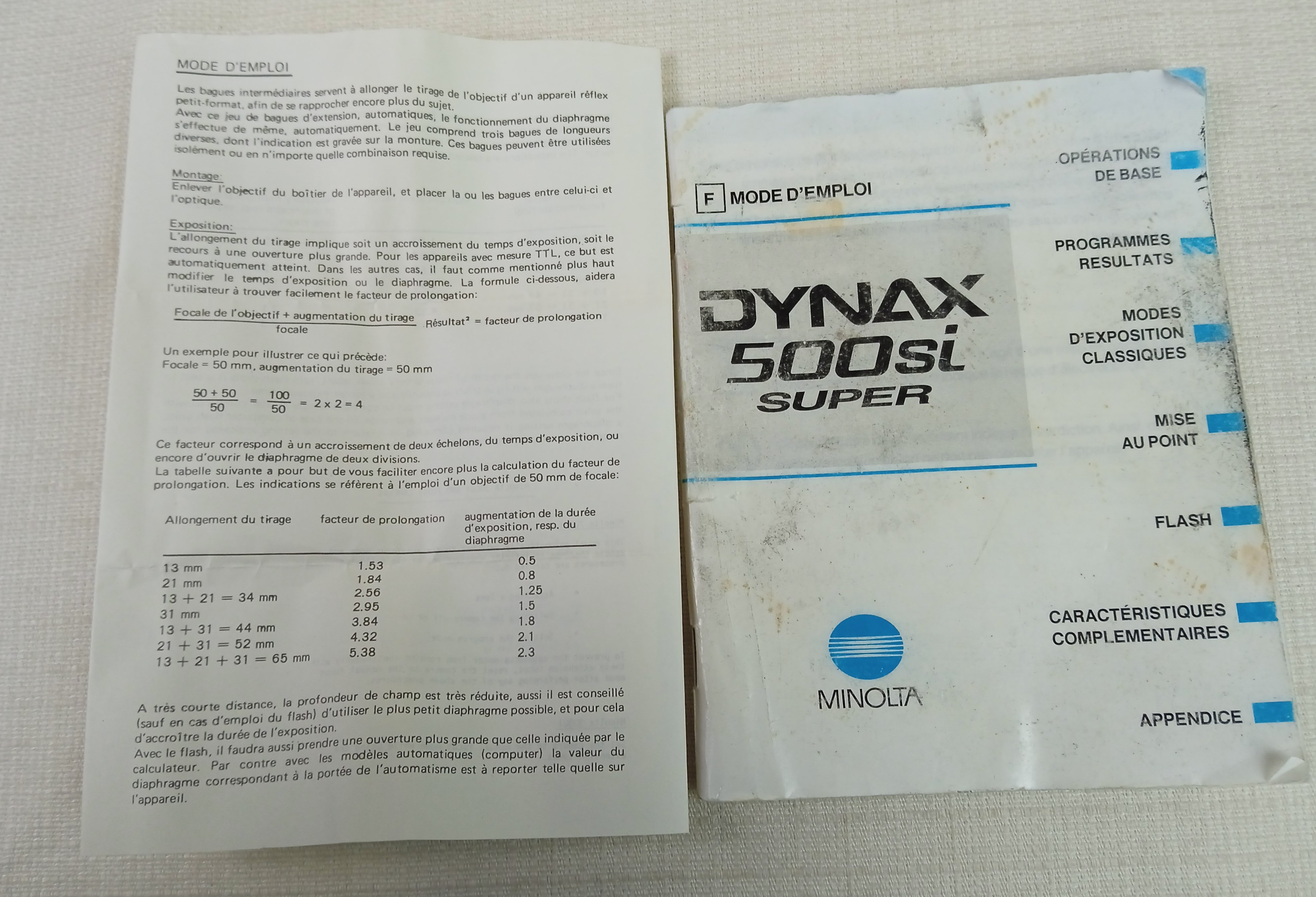 Appareil photo MINOLTA Dynax 500 SI + objectif 28-105 + Jeu d'extension de bague Kepcor + sacoche Hama  - Vue 12 - 