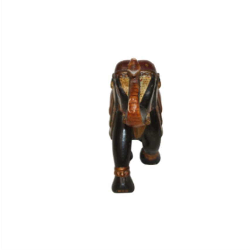 Statuette éléphant en bois sculpté - Photo 2