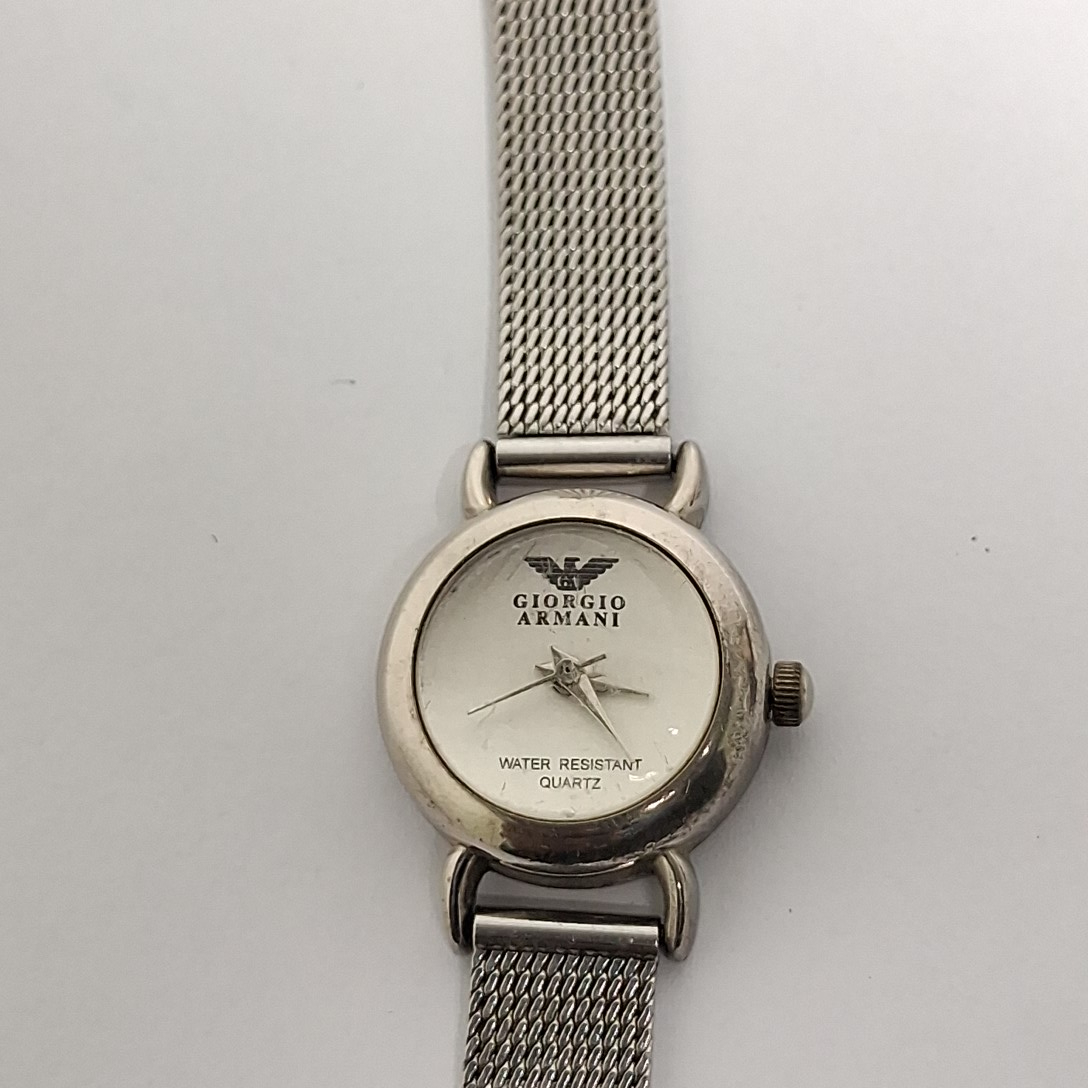 Montre Giorgio Armani de collection 36688 en métal argenté - Label