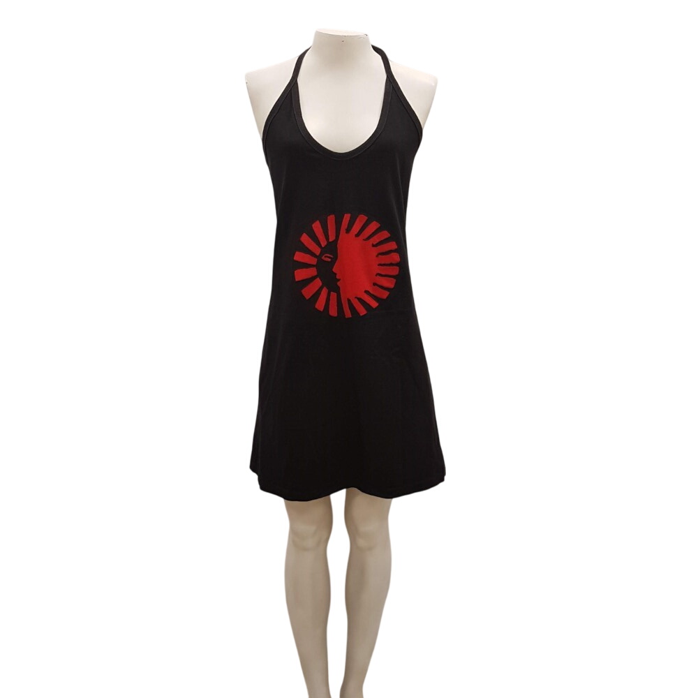 Robe dos nu noire et rouge - BLUR ZONE - Taille L - Photo 0