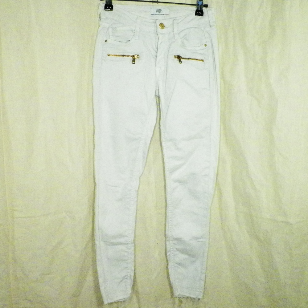 Jean's Femme Blanc LE TEMPS DES CERISES Taille Estimée 32  -  reconditionné disponible sur Label Emmaüs