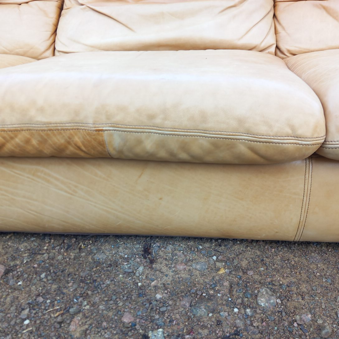 Canapé 3 Places en Cuir Design Gérard Guermonprez - État correct - Photo 30