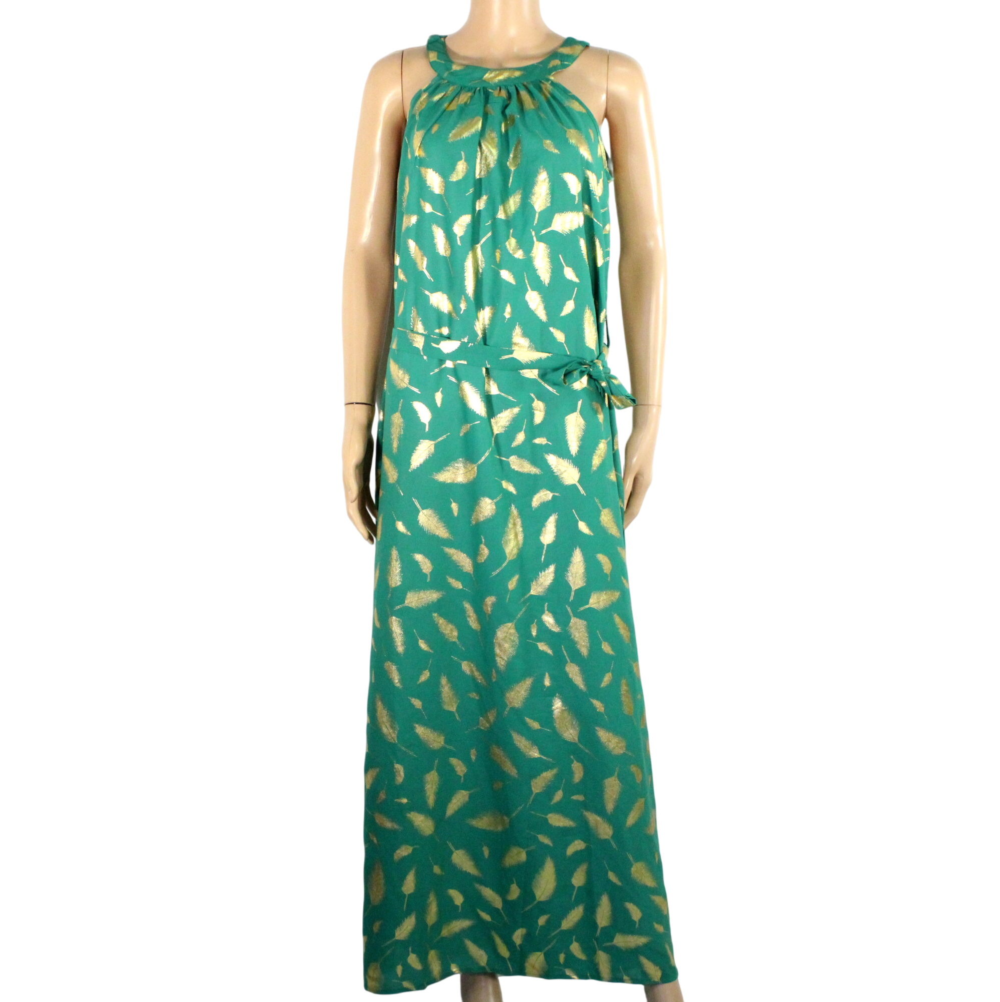 Robe Longue Verte & Dorée MISS SARA Estimée Taille Unique - Photo 0