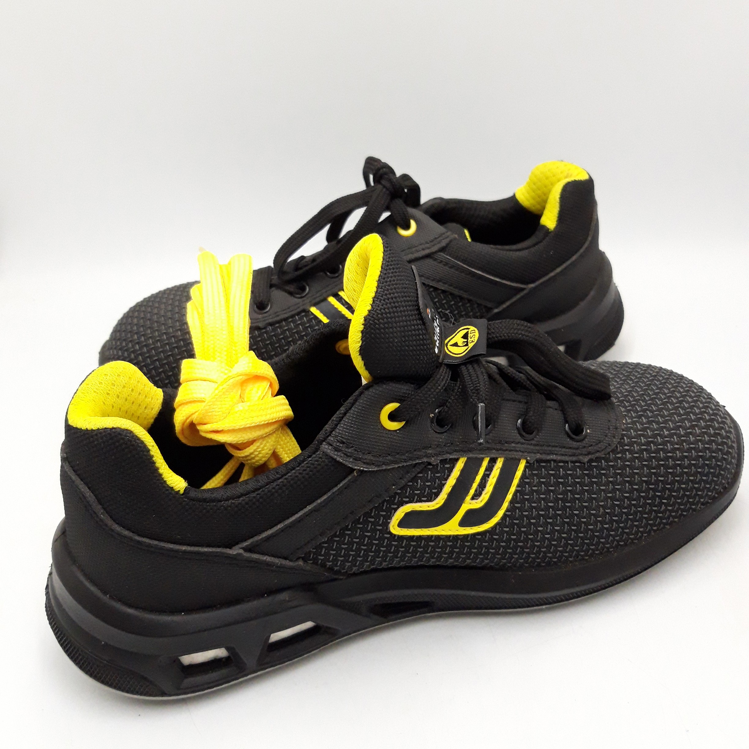 Chaussures de Sécurité ‘’Jallatte Memory ’’ de style Basket en noir & jaune, Taille 39.6 Très bon état - Vue 3 - 