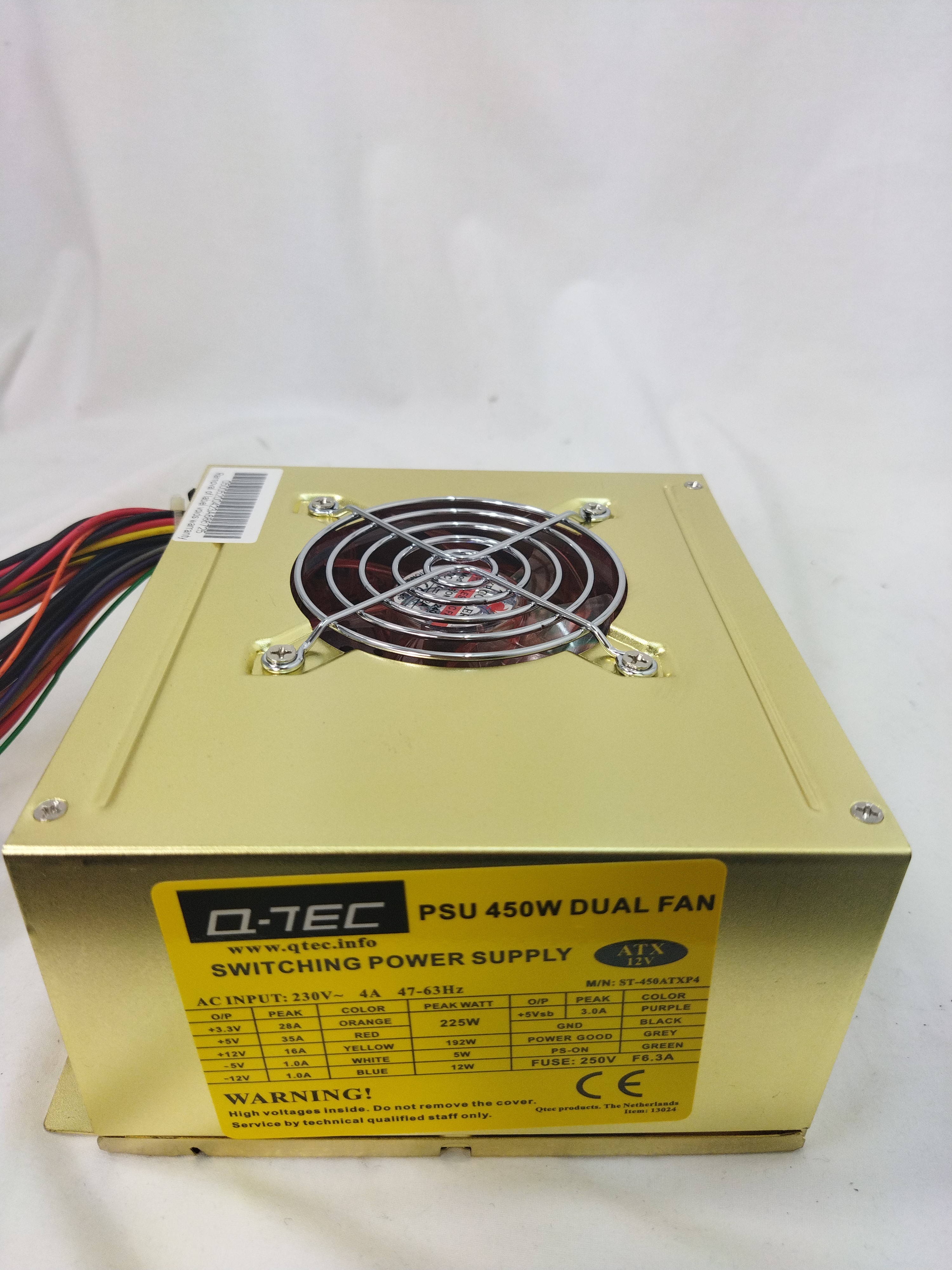 Alimentation PC Q-Tec PSU 450W Dual FAN ST-450ATXP4 Très bon état - Vue 3 - 
