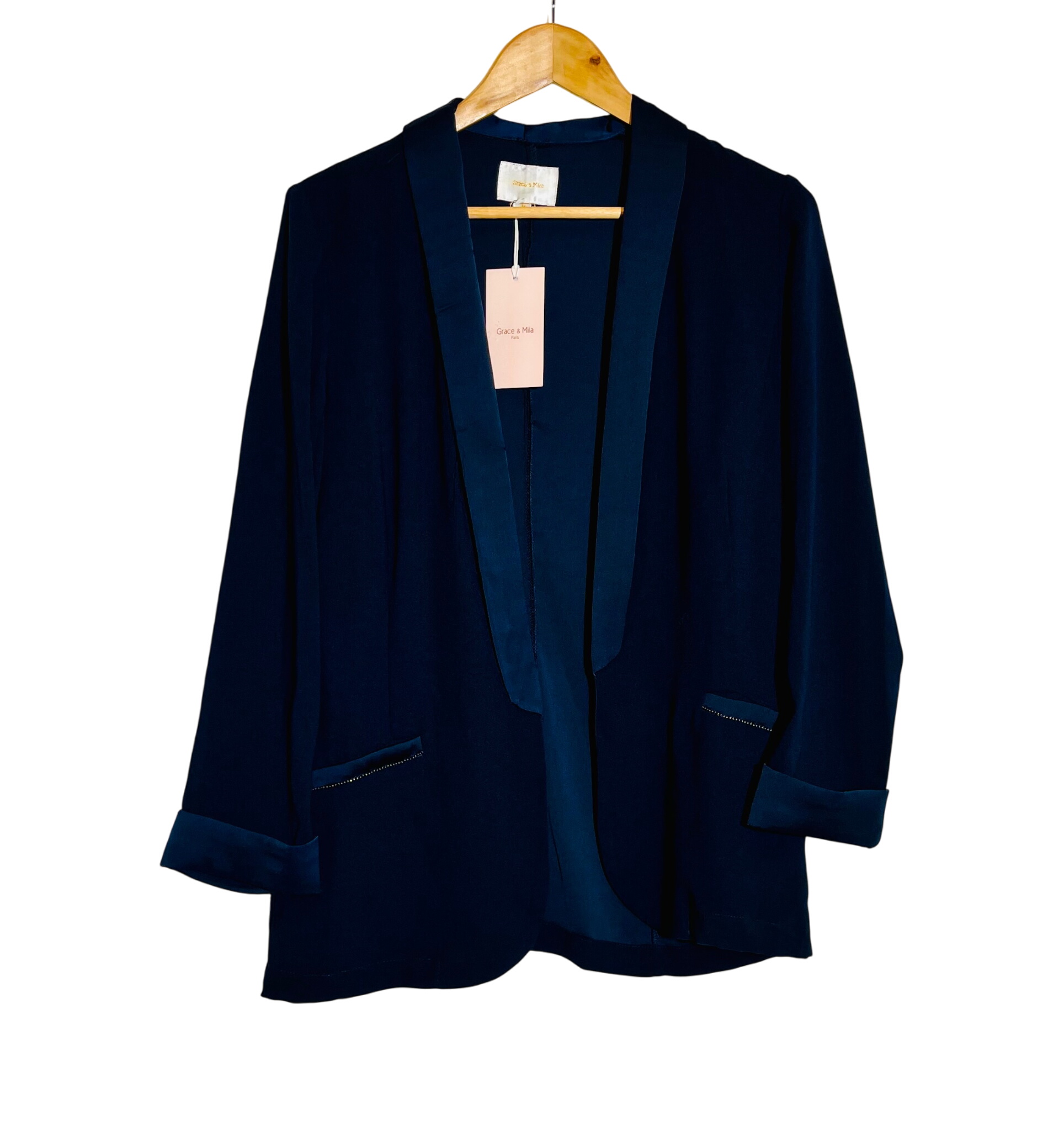 Veste smocking Neuve Grace & Mila TM- Marine- fluide - Photo 4