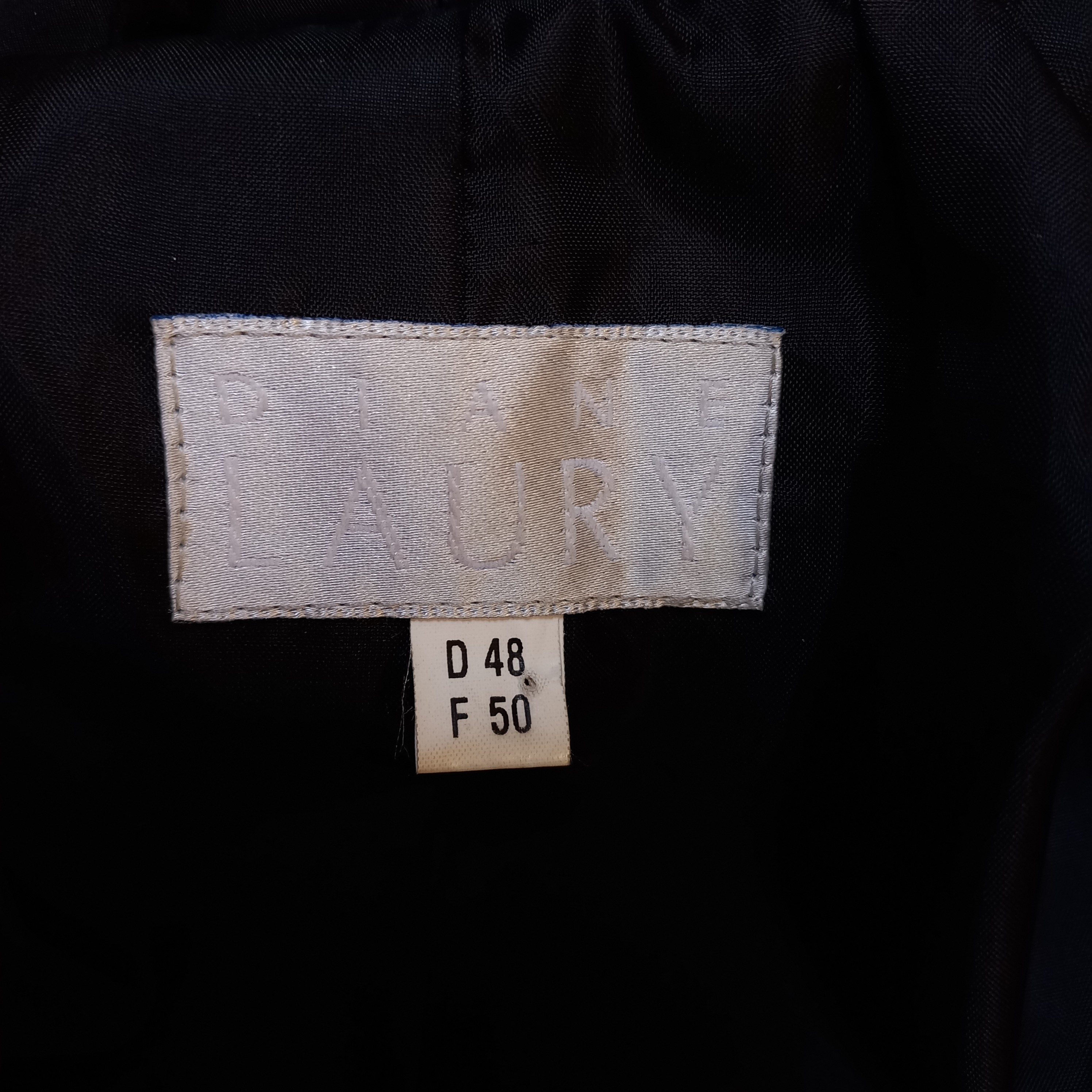 Manteau long noir bi matière "diane laury" T50 grand col Très bon état - Vue 5 - 