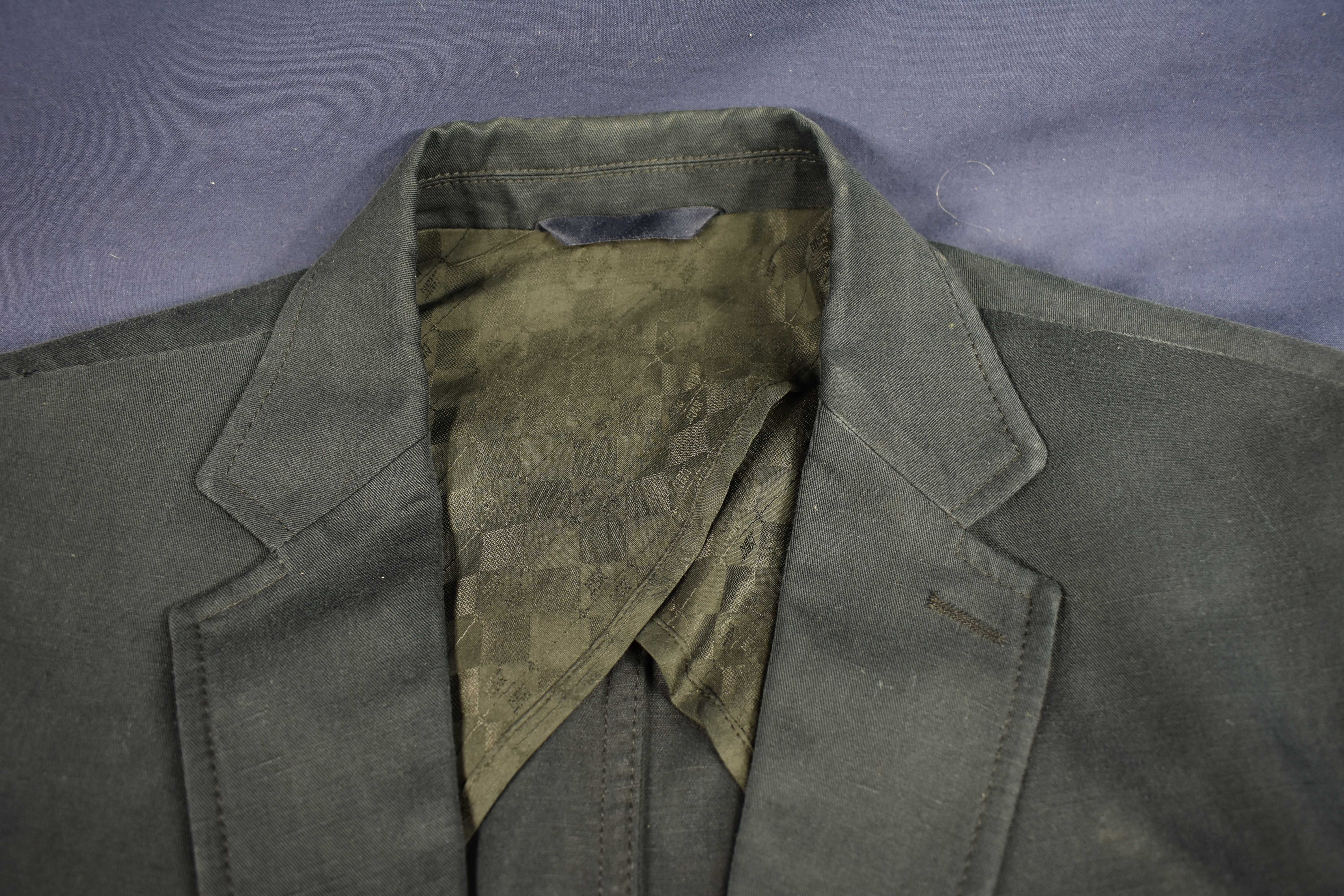 Veste d'été homme " New Man " marine en coton et polyester taille 52, 4, poches dont 2 poches intérieures boutonnées.  - Vue 4 - 
