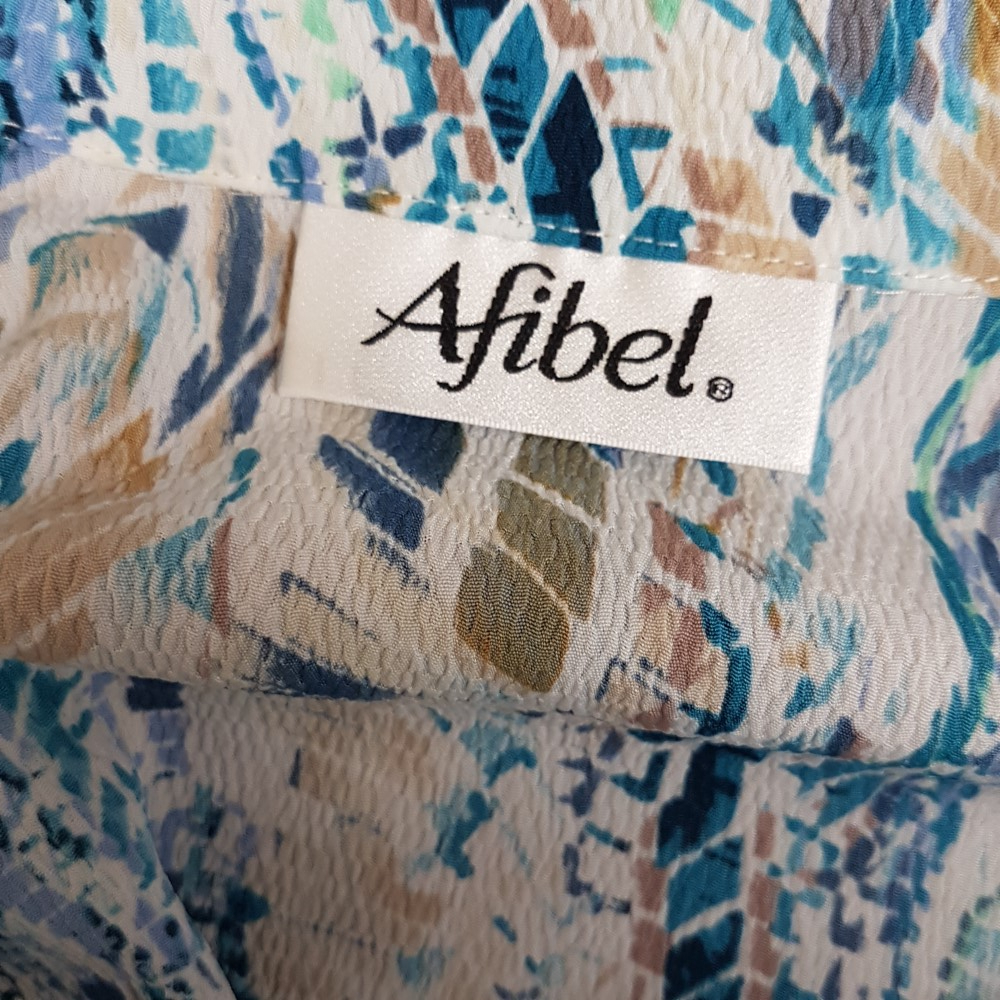 Chemisier imprimé bleu et blanc - AFIBEL - taille 50 - Photo 7