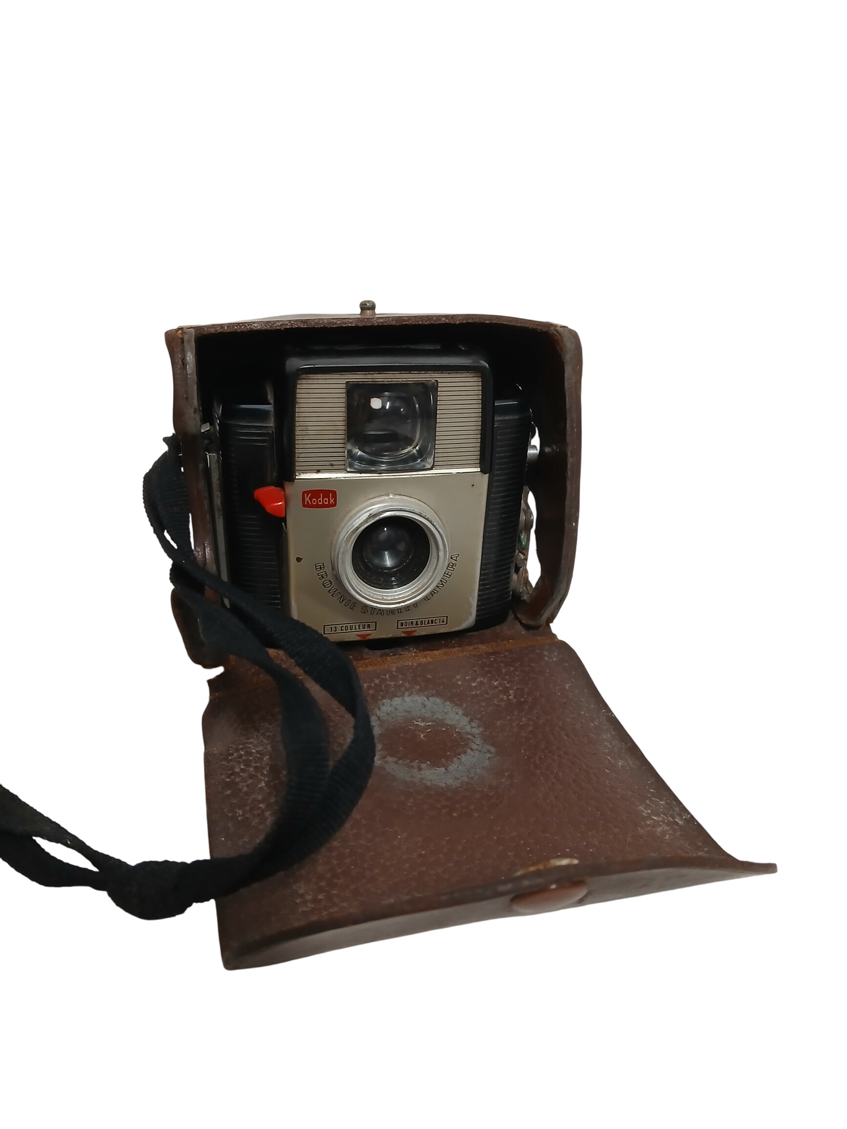 Ancien appareil photo kodak brownie starlet camera étui cuir collection vintage - Photo 0