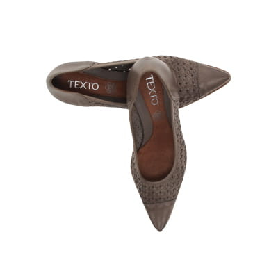 Escarpin gris à talon 5 cm - Femme - TEXTO - Pointures 38 - Photo 2