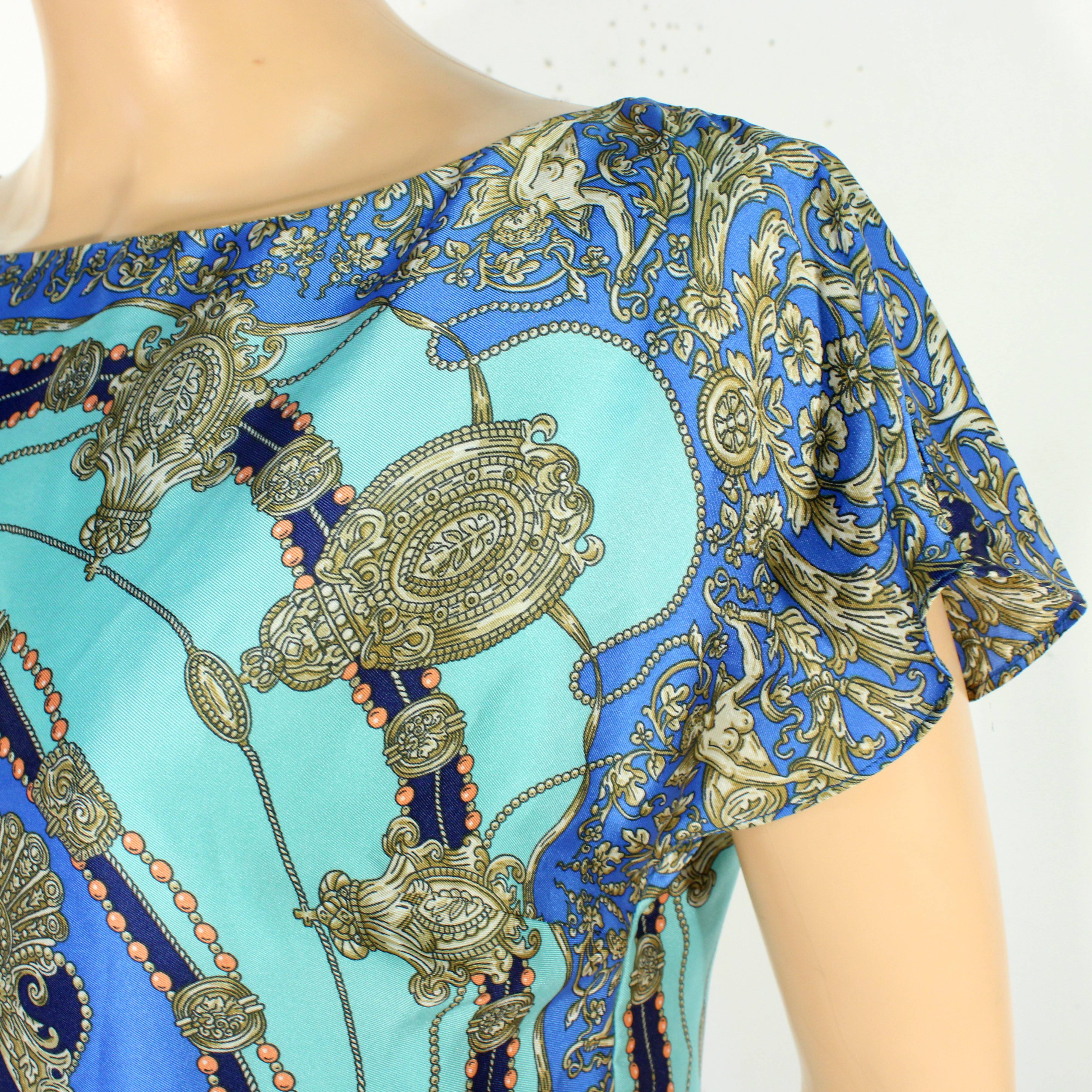Voir photo 5 de Robe Bleue A Motifs KOOKAI Taille 34 Robe Bleue A Motifs KOOKAI Taille 34 - Vue 5 -