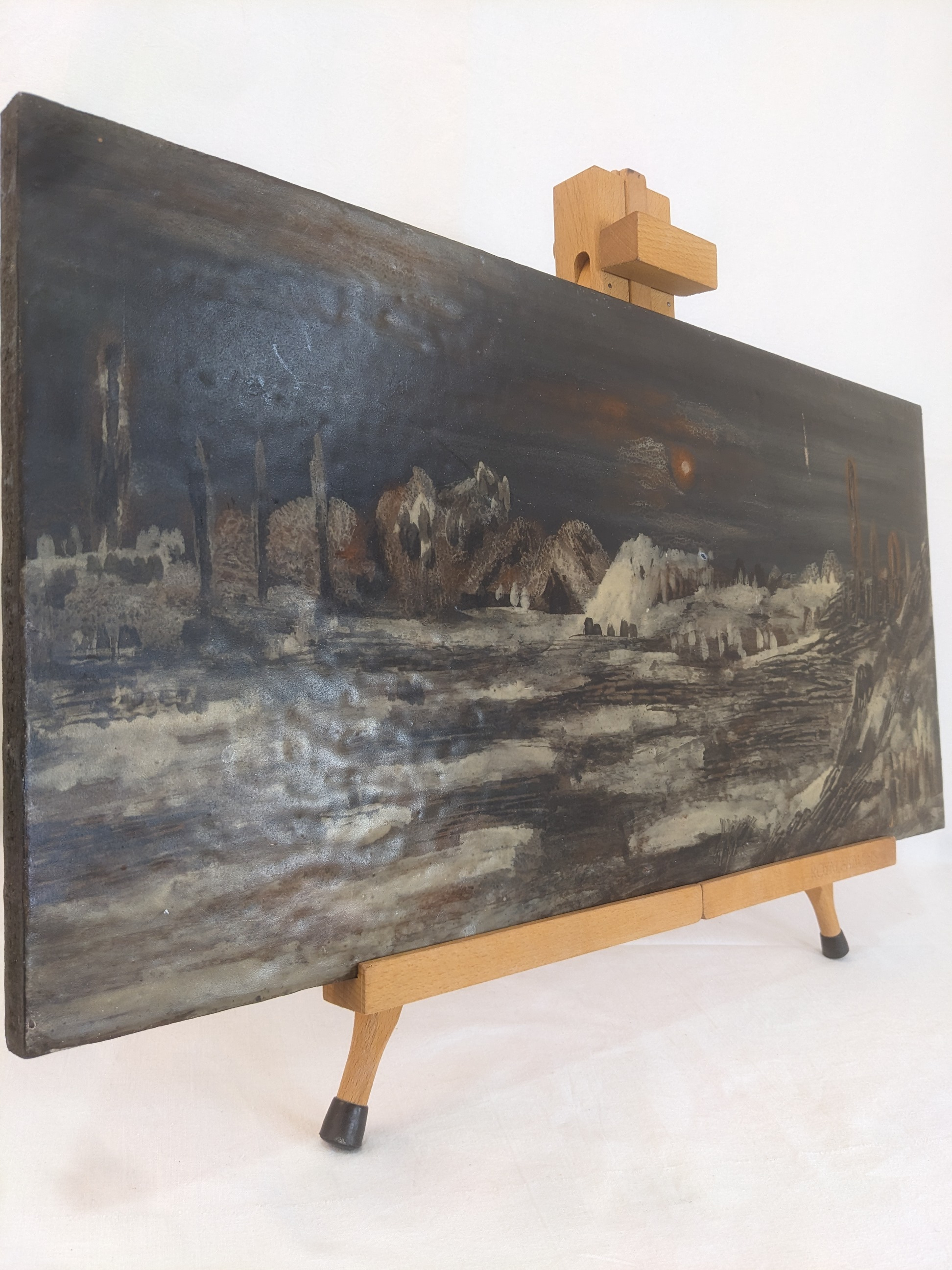 Tableau paysage - huile sur panneau de particule - Photo 4