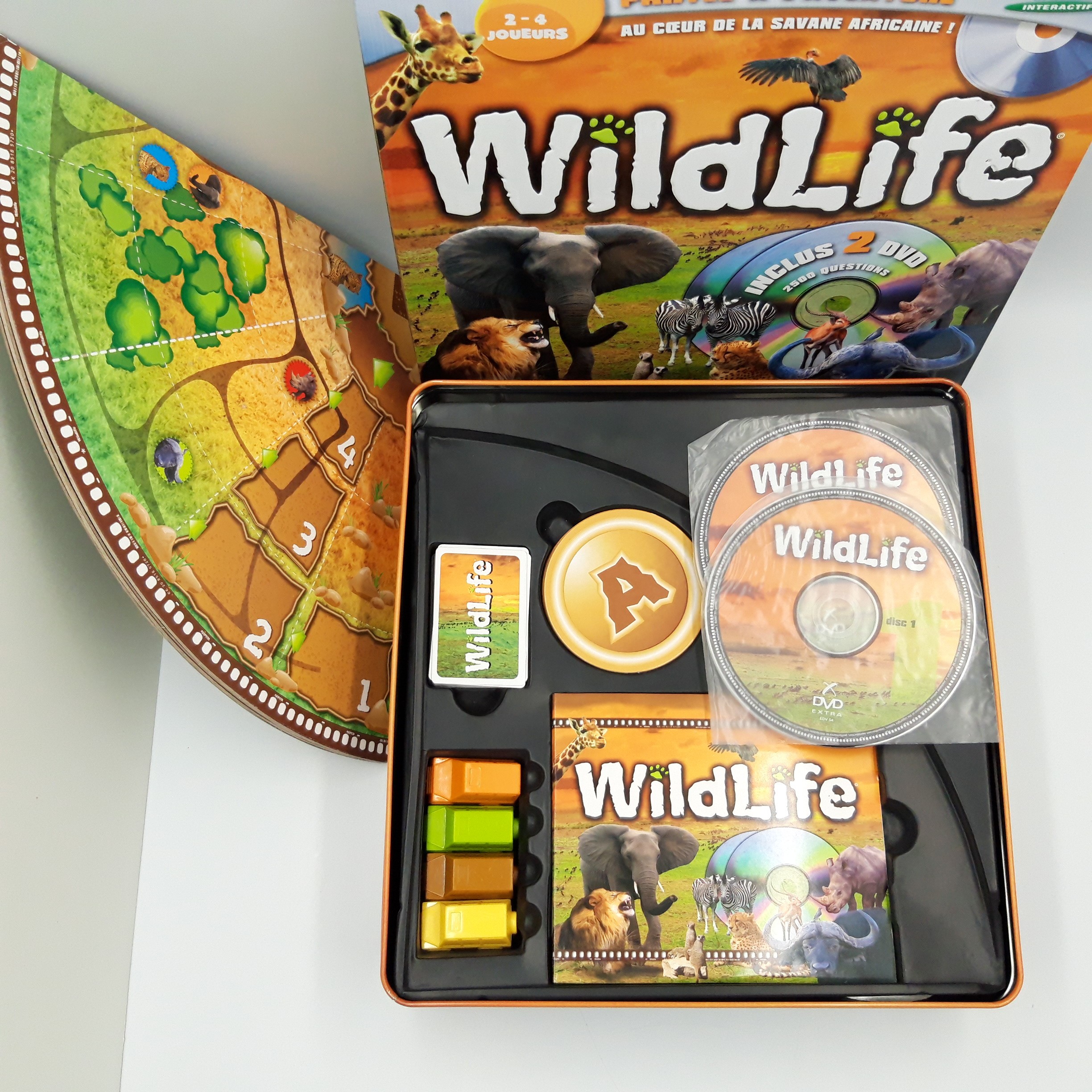 Jeu de Société _ WILD LIFE _ Au cœur de la Savane Africaine ! 2500 Questions + DVD - Très bon état - Photo 4