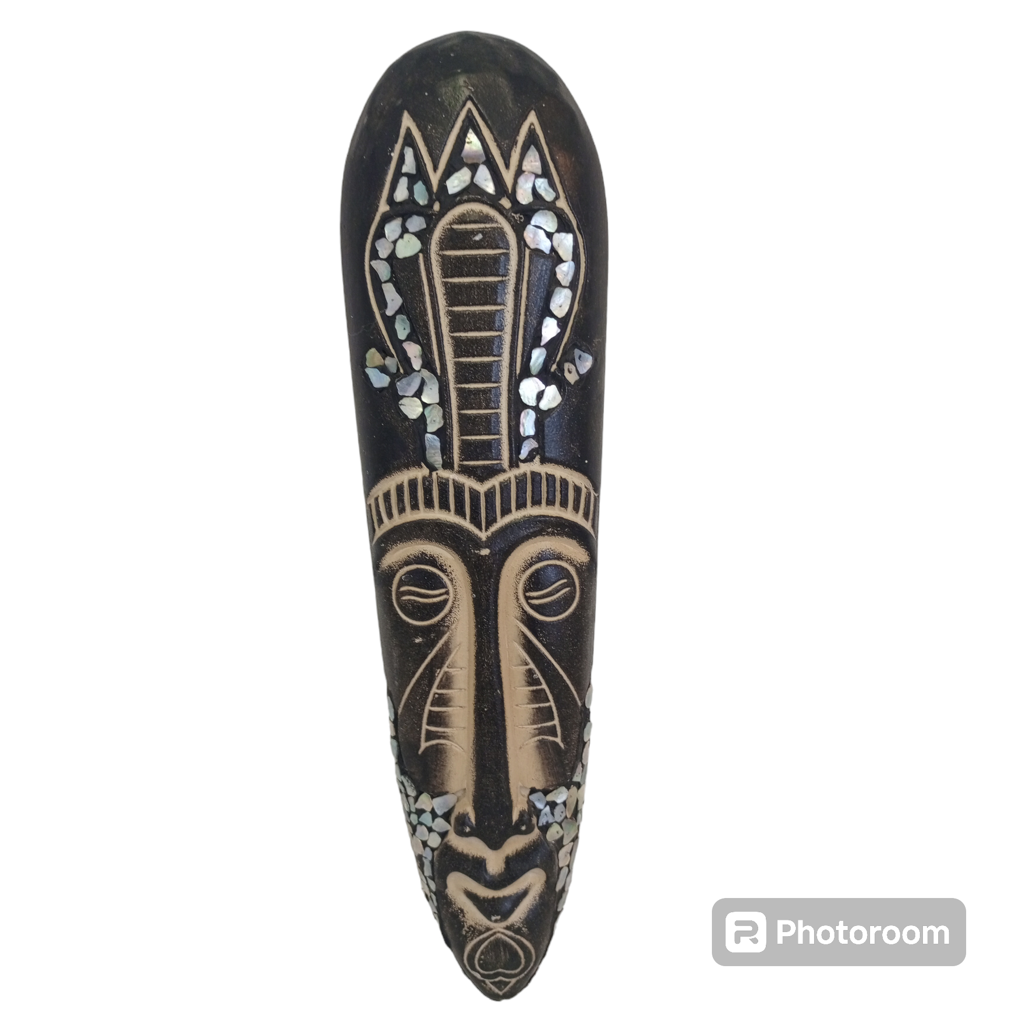 Masque Primitif Africain Mural - État correct sur Label Emmaüs