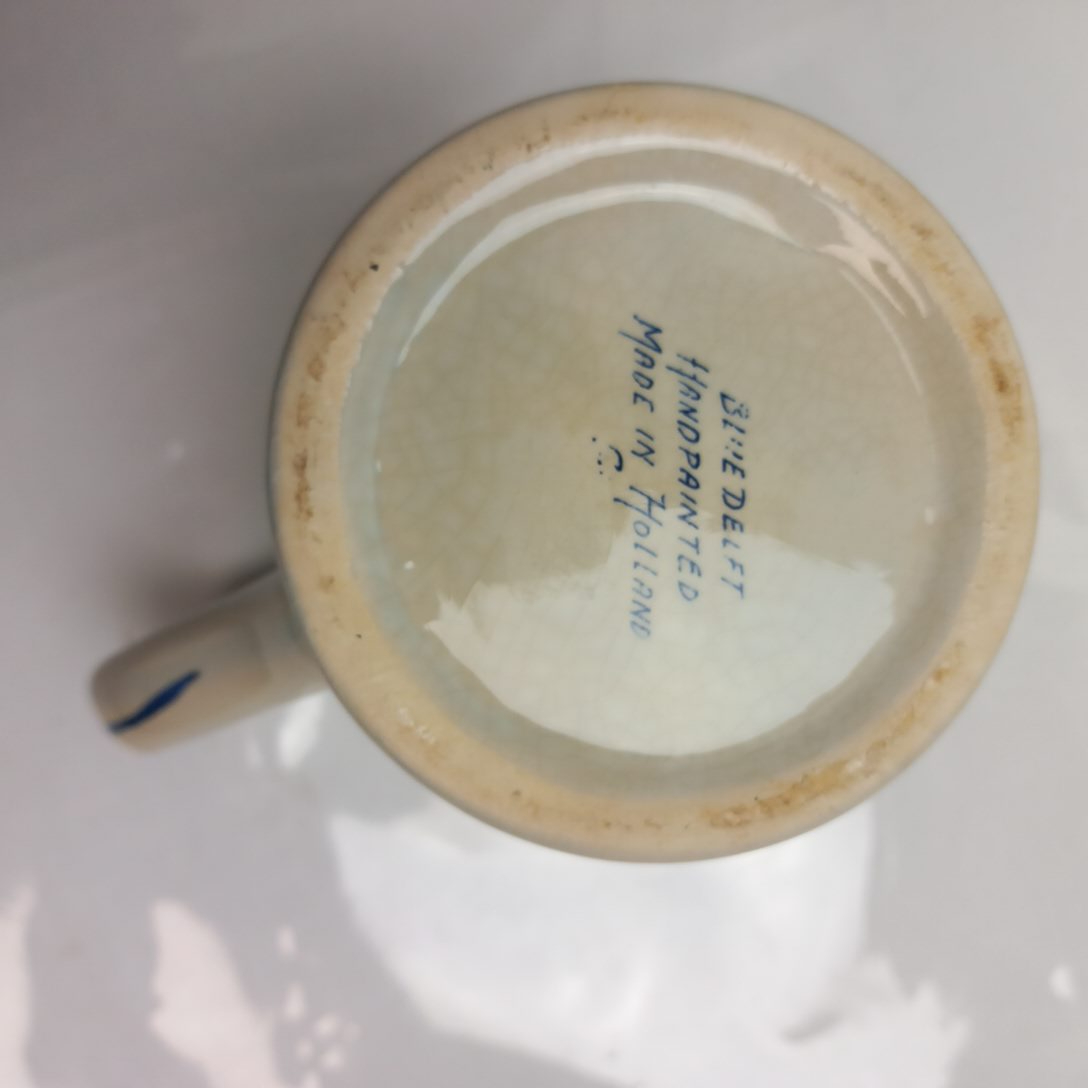 Chope a bière Delft Blue publicitaire Heineken État correct - Vue 5 - 