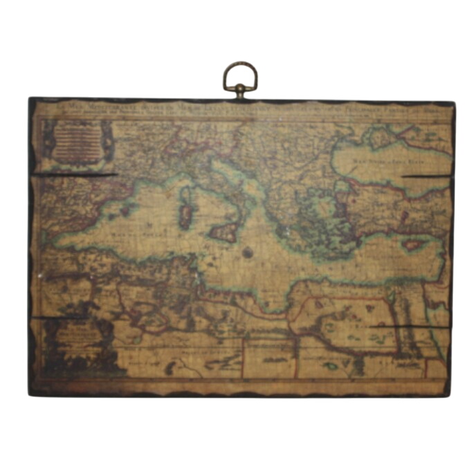 Cartes anciennes du bassin Méditerranéen sur bois - Photo 0