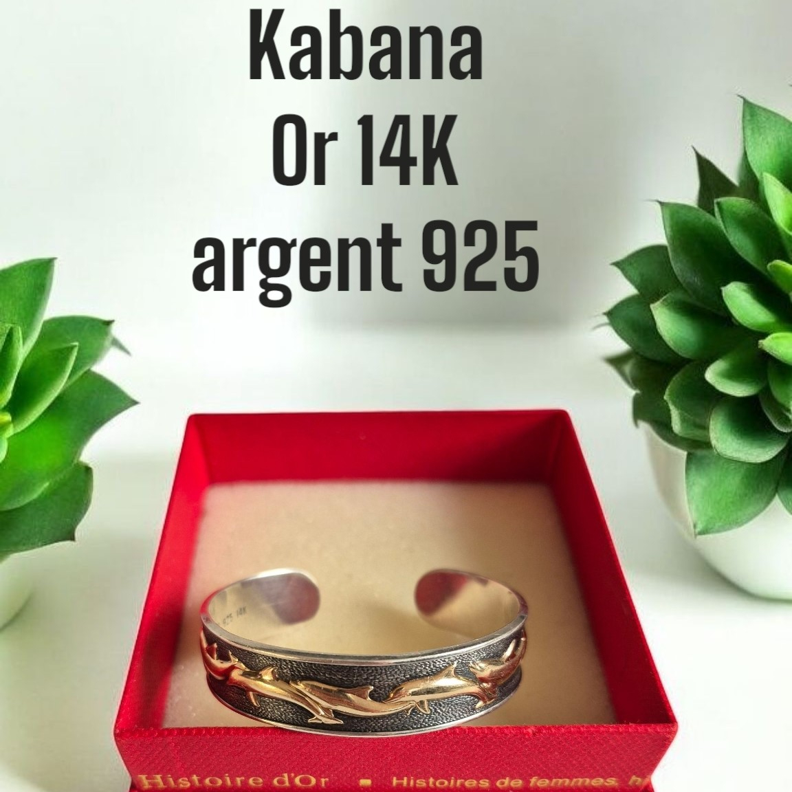 Bracelet vintage or 14 K + argent 925 - kabana - Modalova