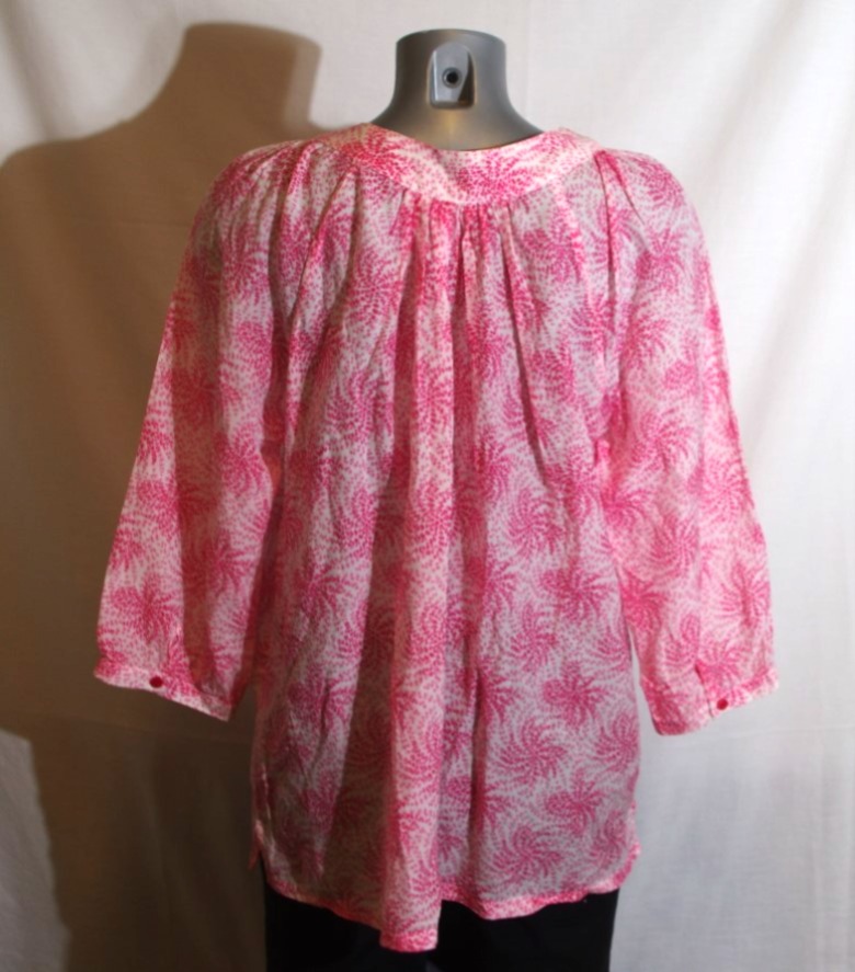 🌸 Blouse Armor Lux - 48 - Rose & Blanche – Élégance Légère 🌸 - Photo 2