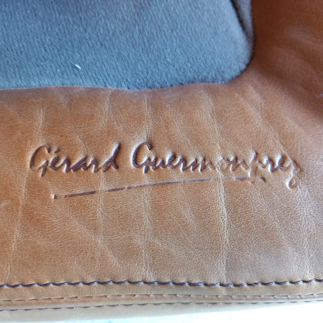 Canapé 3 Places en Cuir Design Gérard Guermonprez - État correct - Photo 4