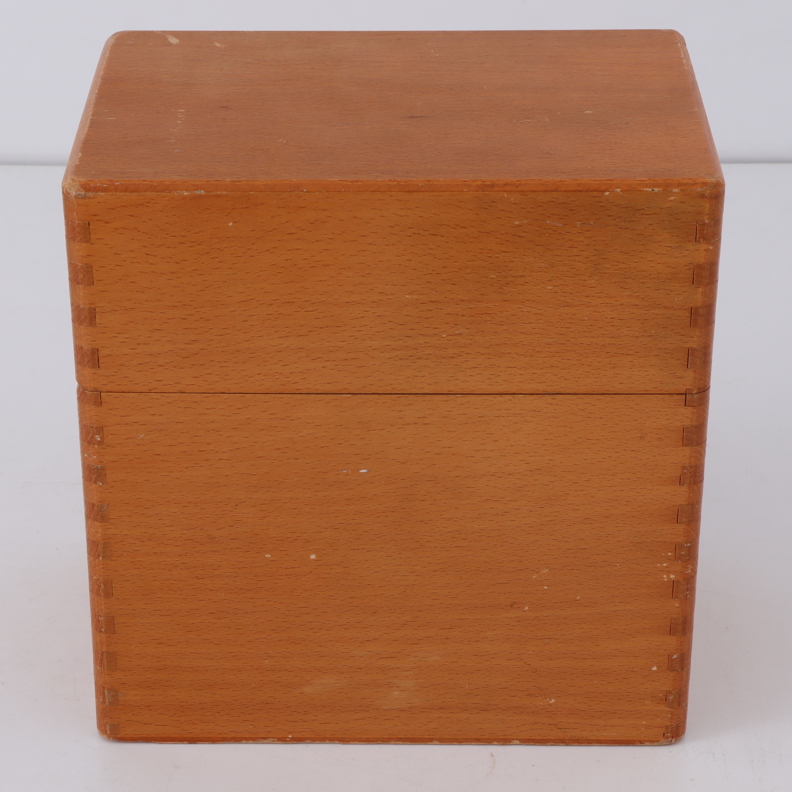 Boîte à fiche de 3 compartiments en bois - Photo 3