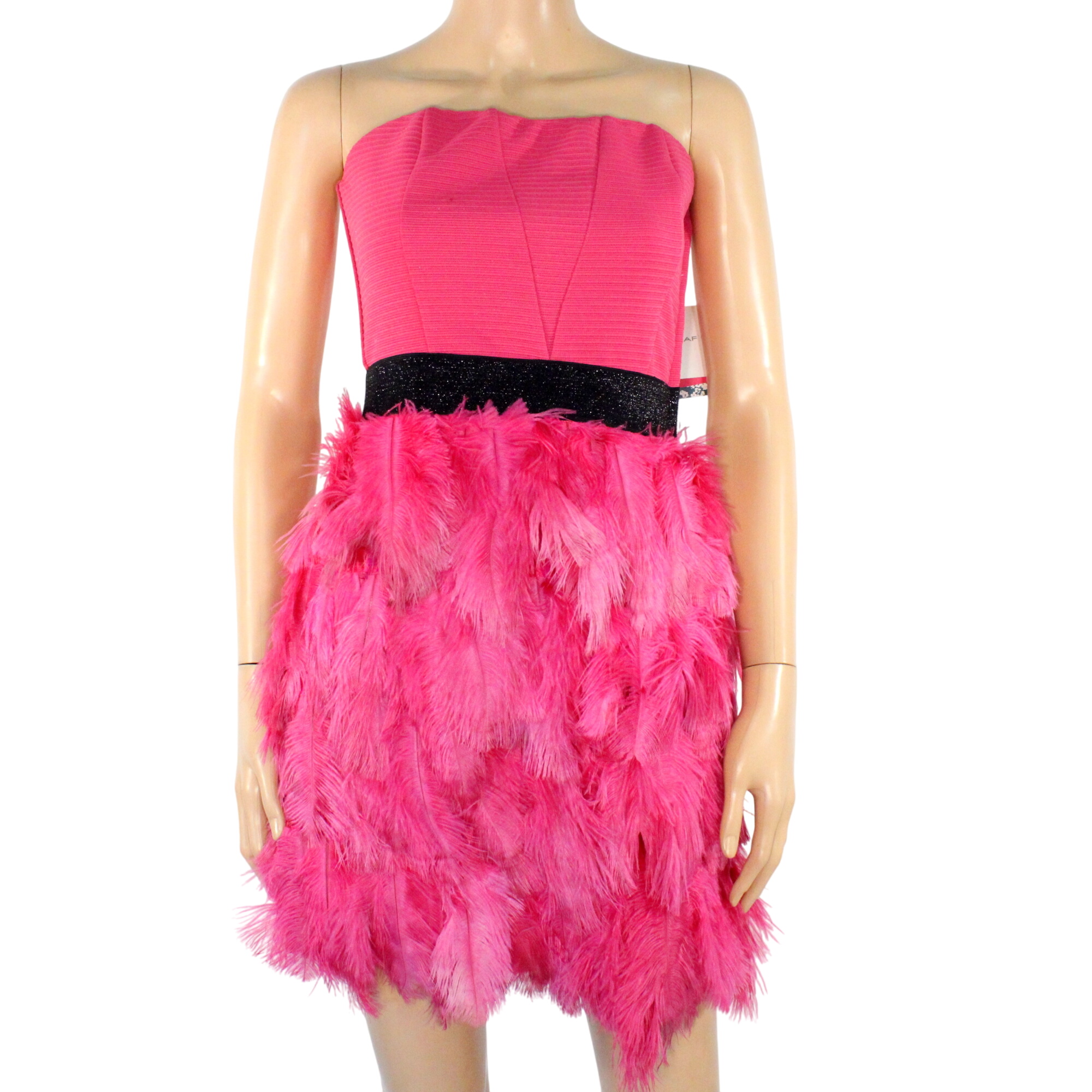 Robe Rose Fuchsia A Plumes NAF NAF Taille 38 - Photo 0
