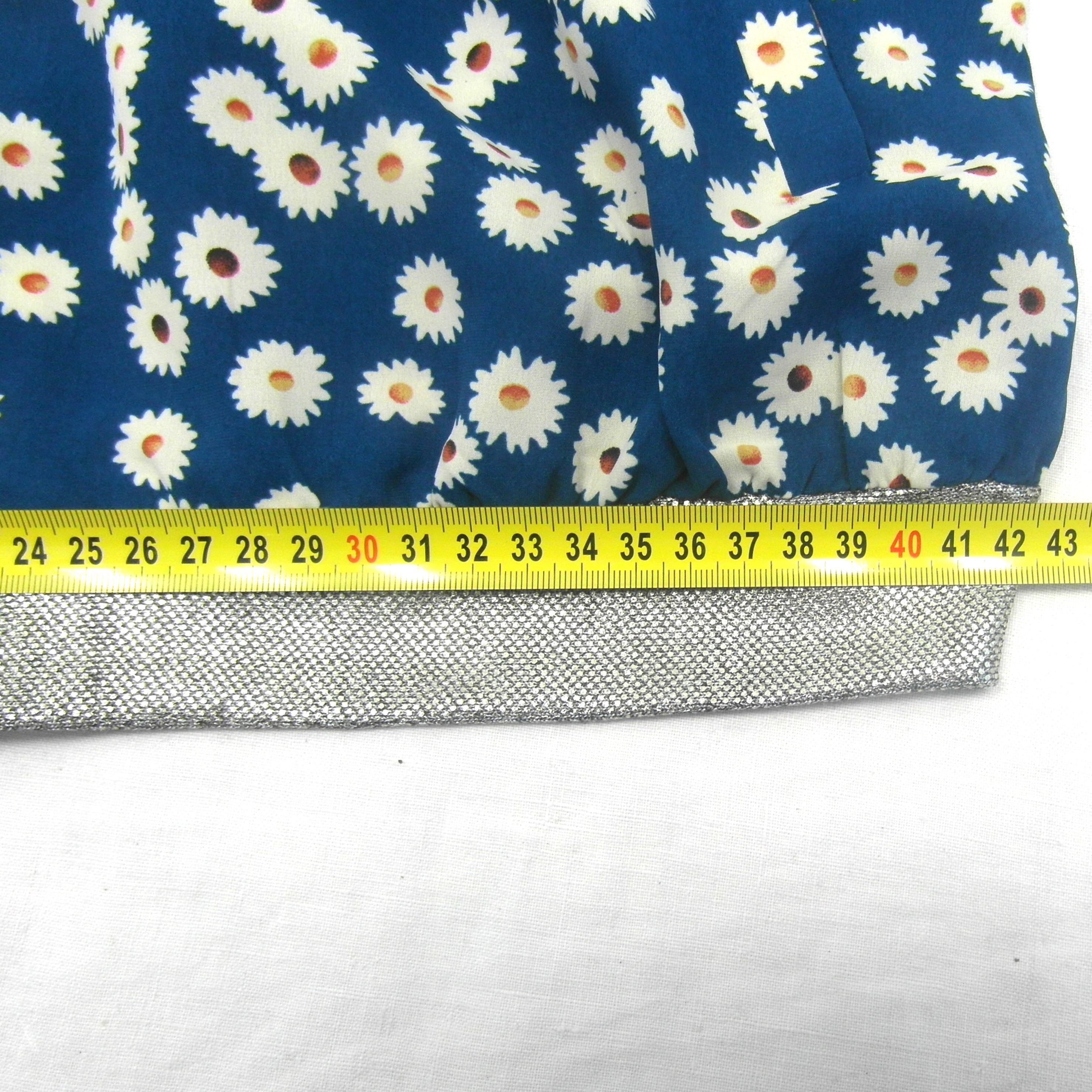 Veste bleue motifs floral It hippie taille M - Photo 8