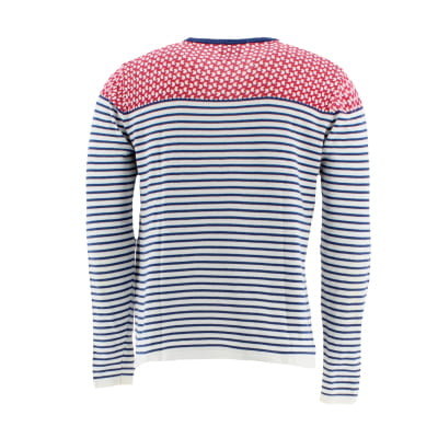 Pull blanc imprimé - homme - Devred - taille L Très bon état - Vue 2 - 