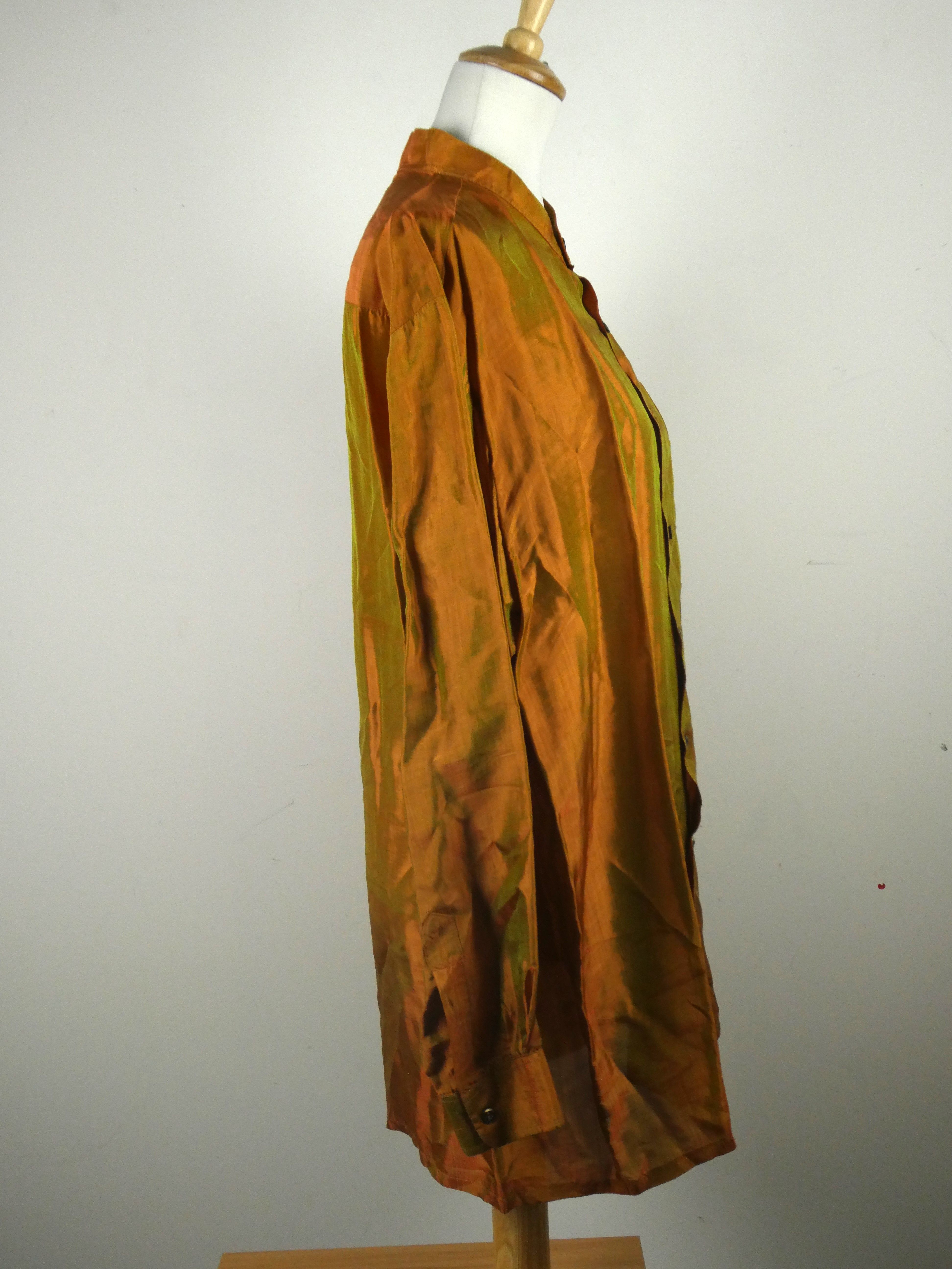Sytan chemise manches longues encolure mao effet irisé - Taille XL - Photo 5