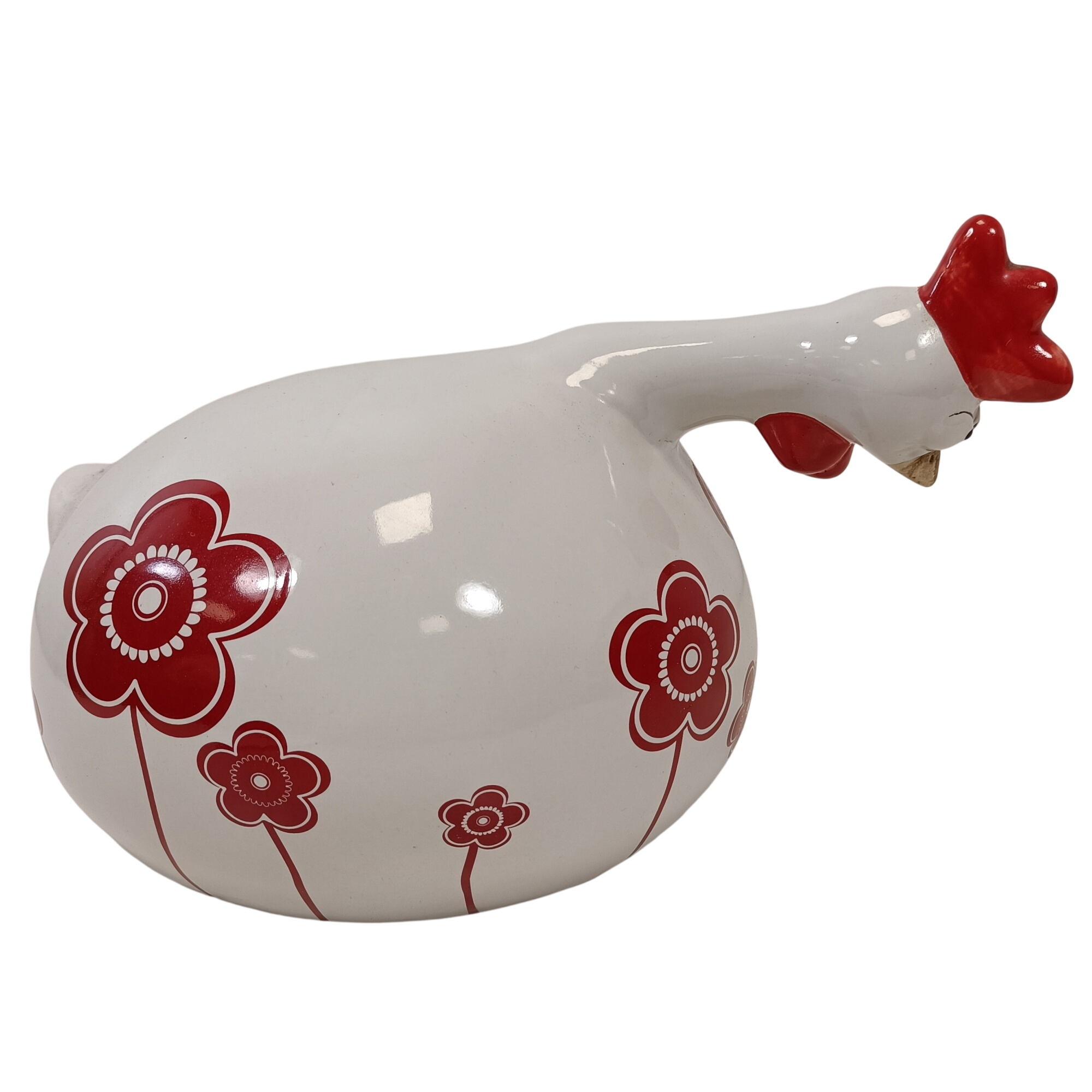 Ustensile de cuisine Faye Coquetier en céramique blanche motif poules Ustensile de cuisine Faye Coquetier en céramique blanche motif poules