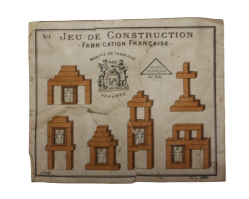 Jeu en bois de construction pour enfant de 1900 THIEL PARIS État correct - Vue 3 - 