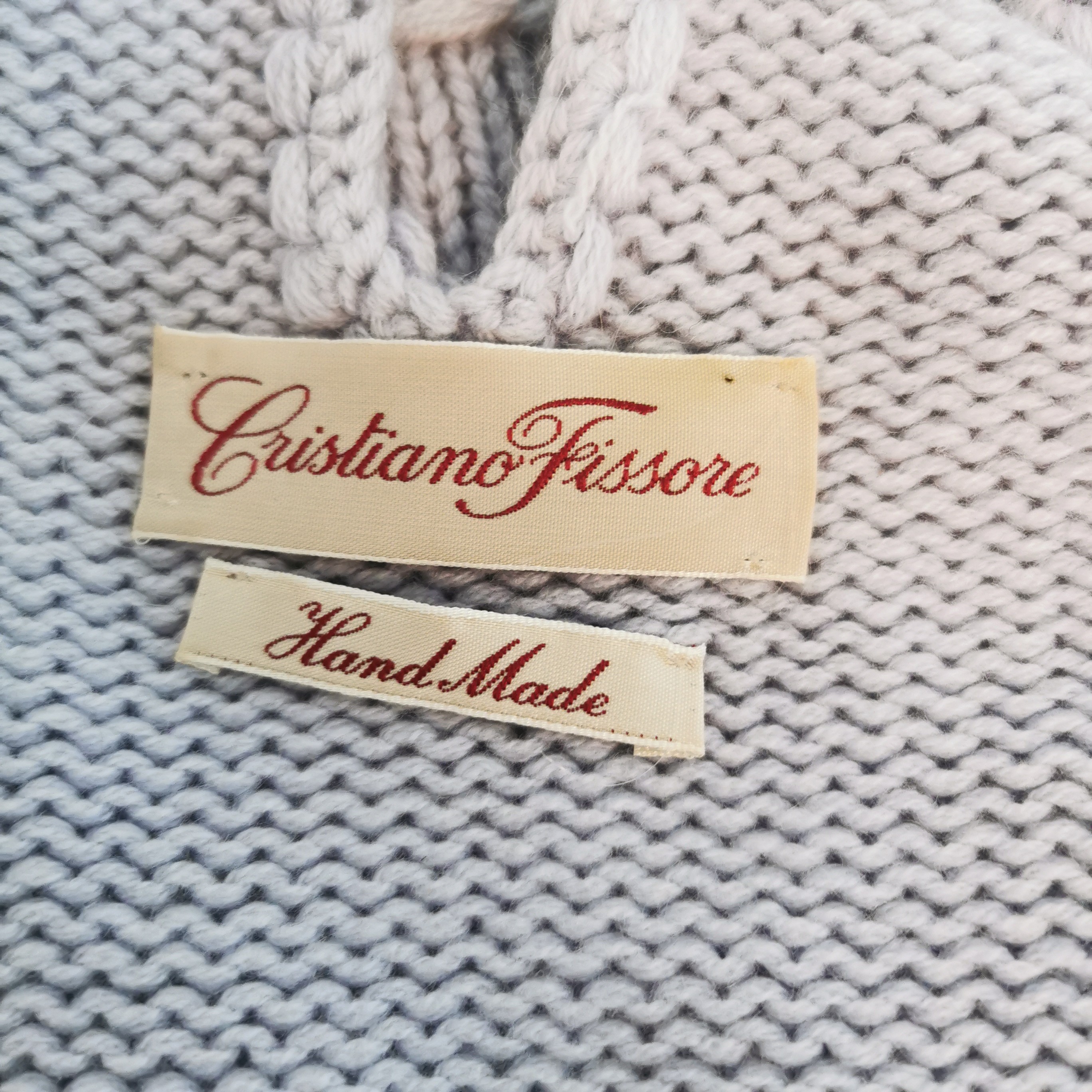 Voir photo 4 de Cristiano Fissore – Top sans manches en maille lilas (taille FR 38) Cristiano Fissore – Top sans manches en maille lilas (taille FR 38) Très bon état - Vue 4 -