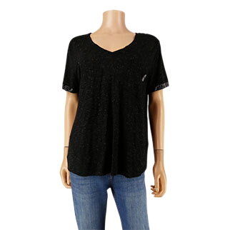 Acheter T-shirt noir imprimé - Femme - IKKS - Taille XL - 16,90 € T-shirt noir imprimé - Femme - IKKS - Taille XL - reconditionné disponible sur Label Emmaüs