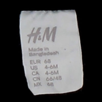 Body noir imprimé et écriture - bébé - H&M - taille 6 mois - Photo 3