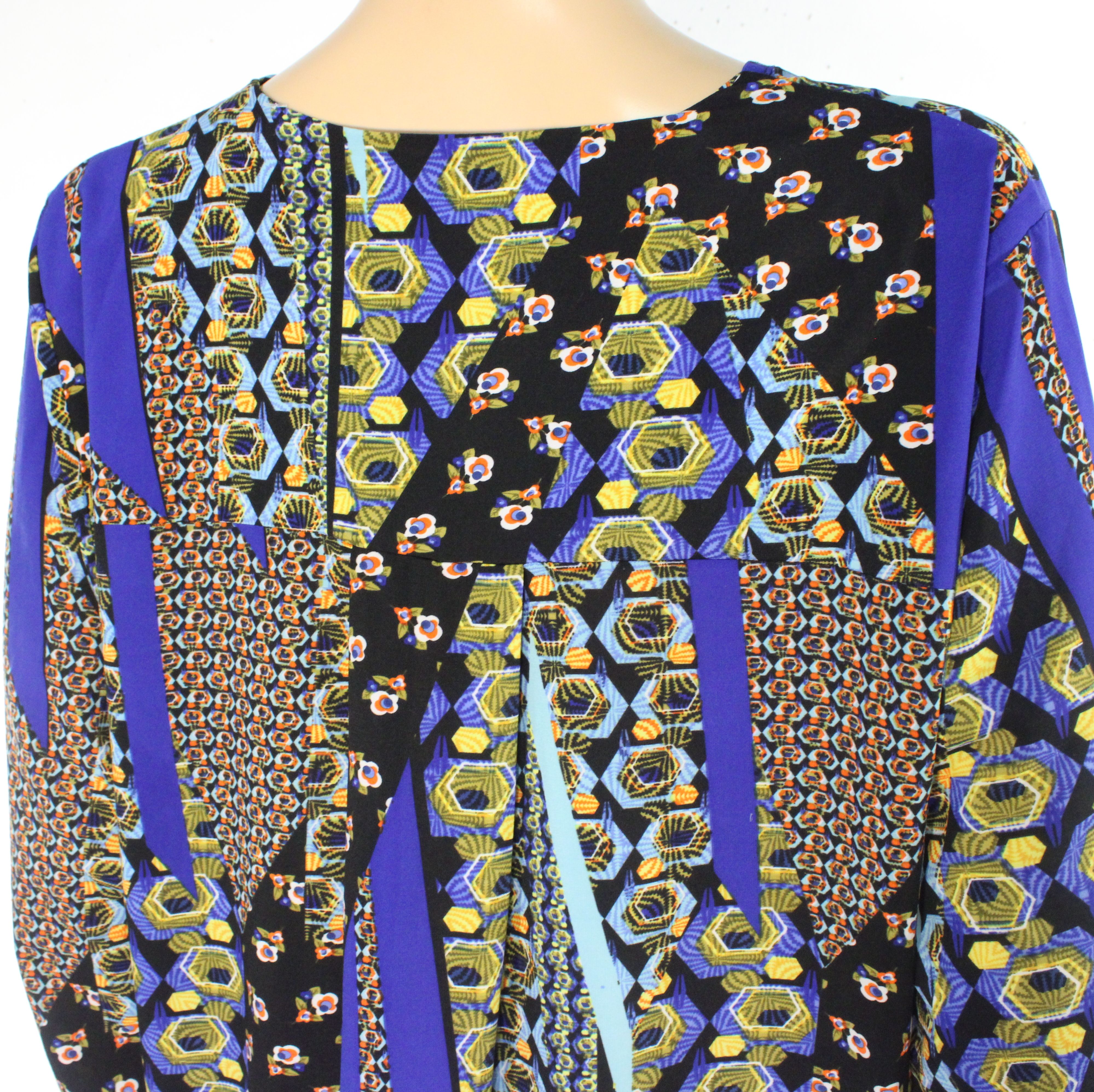 Robe Bleue À Motifs Estimée Taille Unique - Photo 4
