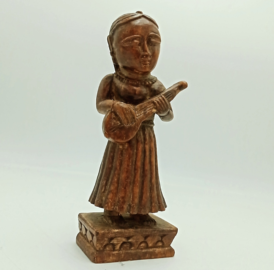 Statuette traditionnelle Indienne en bois - Bon état sur Label Emmaüs