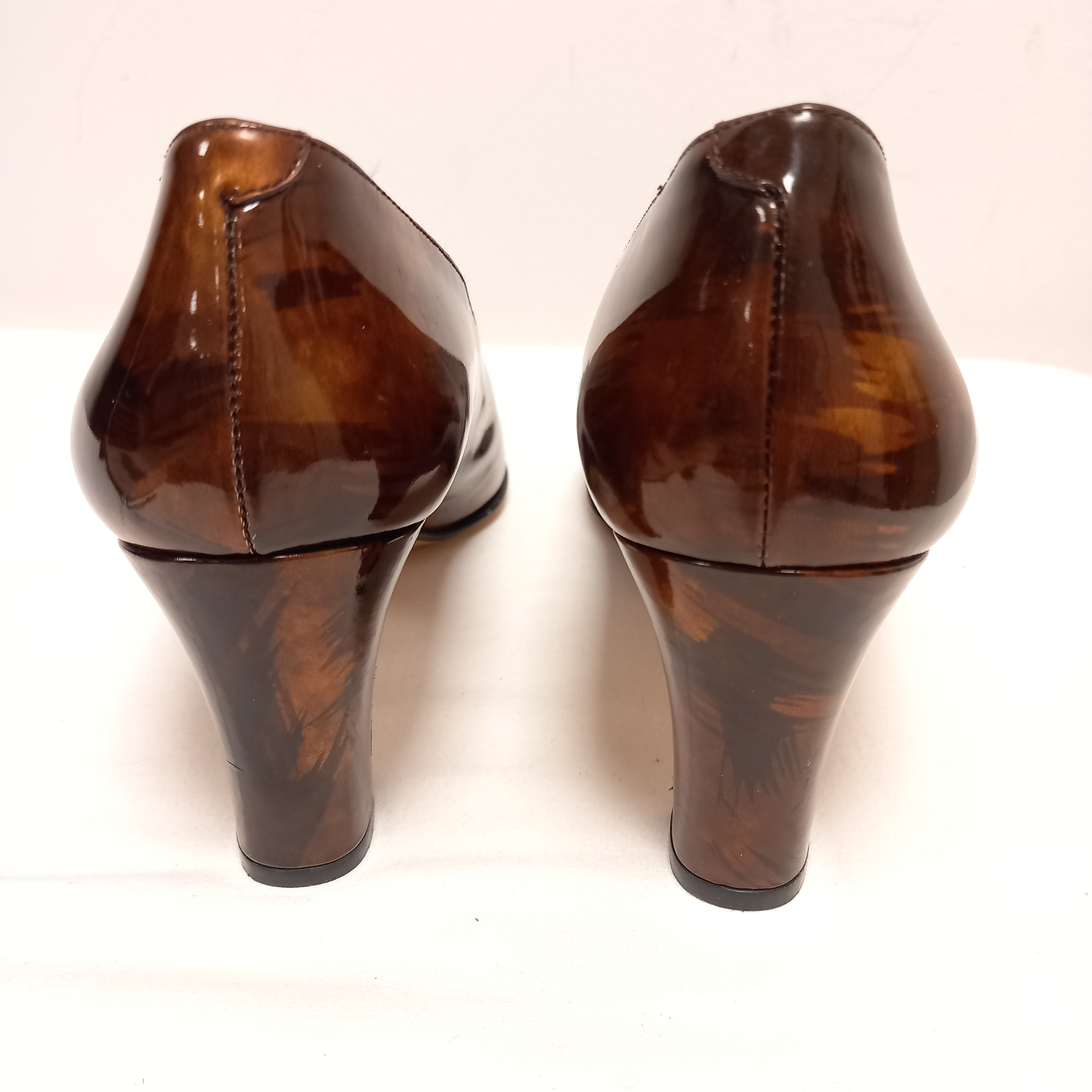Chaussures à talons vernis marron- Brenda Zaro- P: 36.5 Bon état - Vue 5 - 