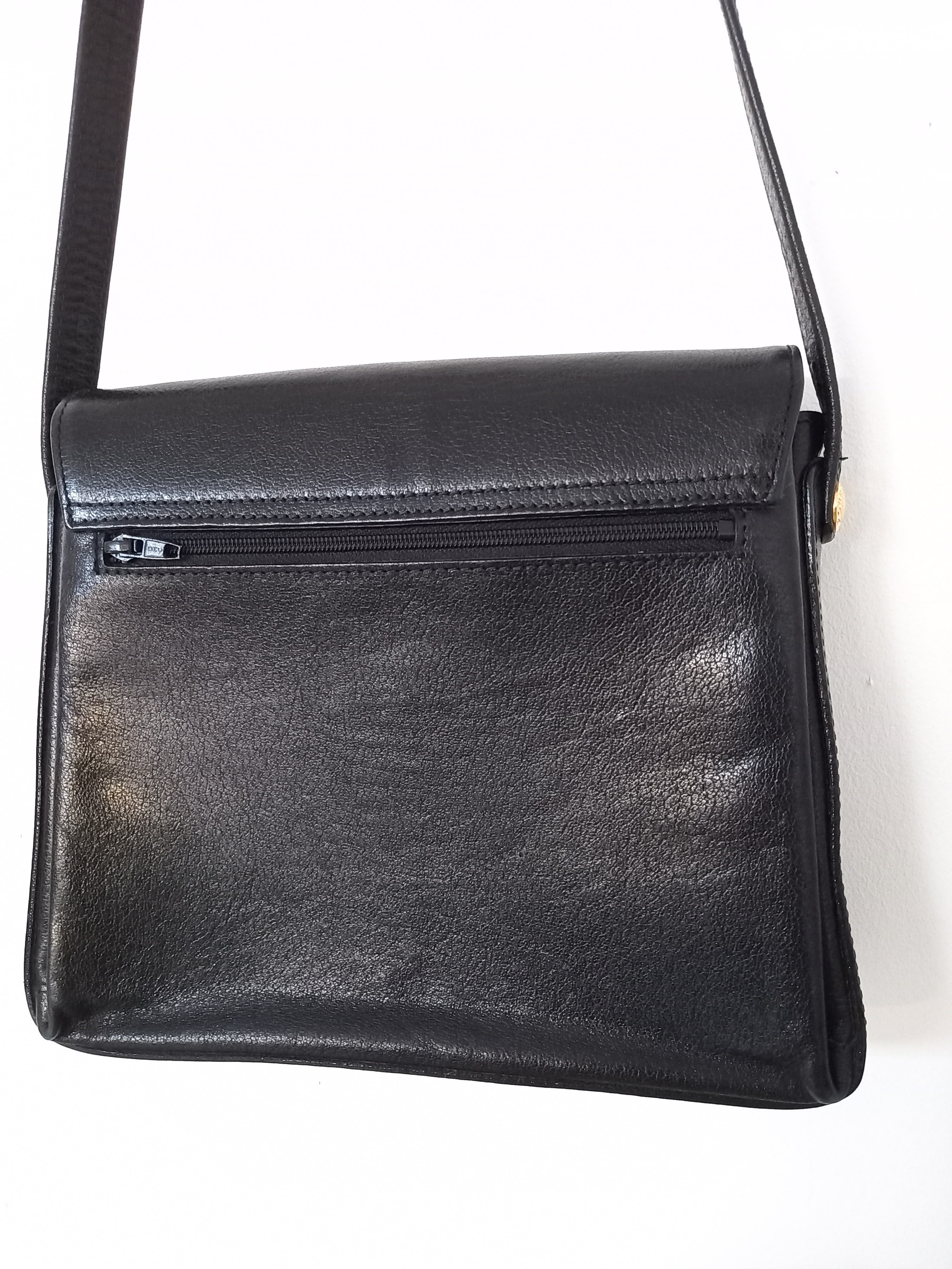Sac bandoulière noir classique Pourchet - Photo 1