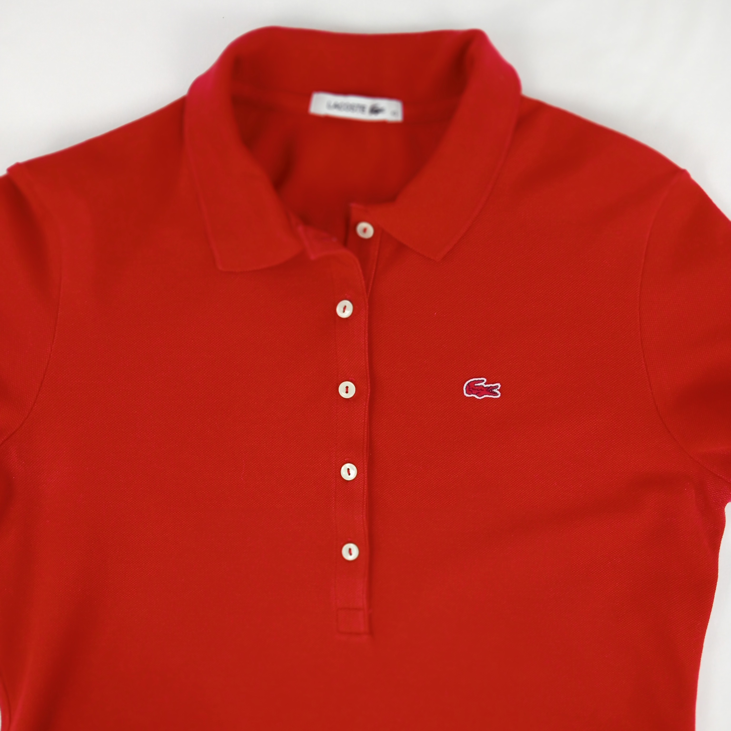 Polo homme de la marque Lacoste col boutonné manches courtes de couleur rouge taille M (40) - Photo 2