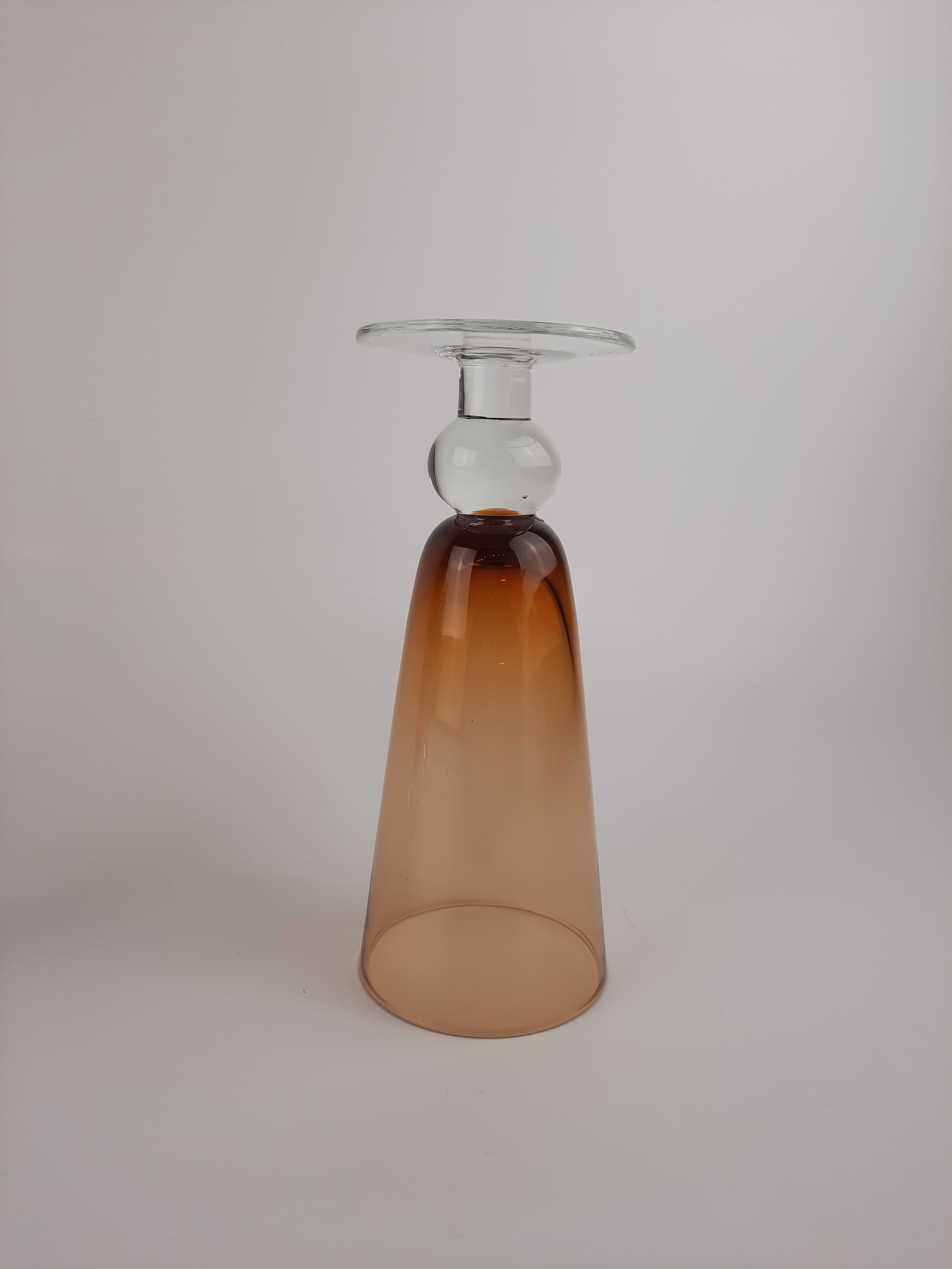 Lot de 4 Flûtes à champagne ambré -années 60 - Photo 2