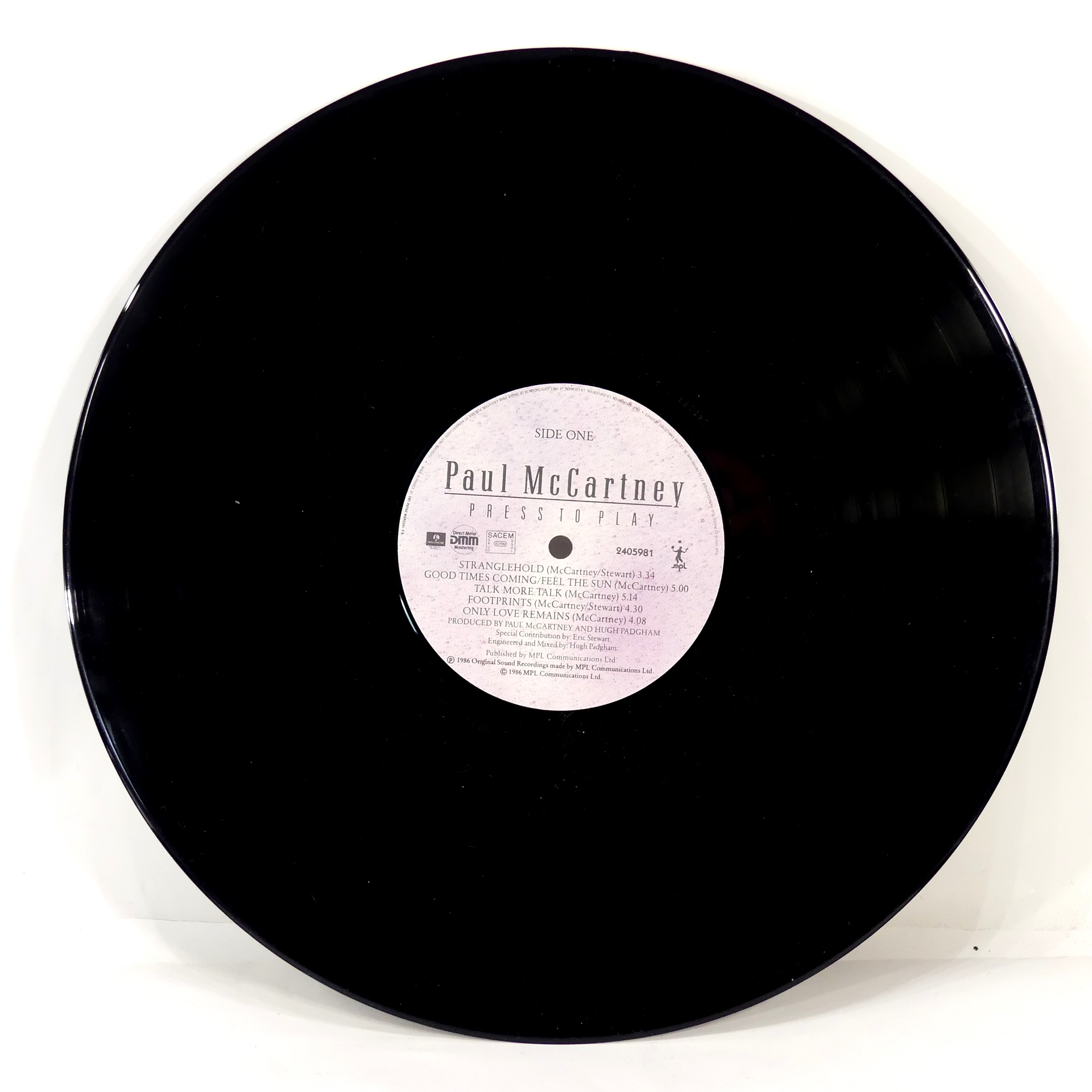 Vinyle - Paul McCartney - Press To Play - 1986 Bon état - Vue 2 - 