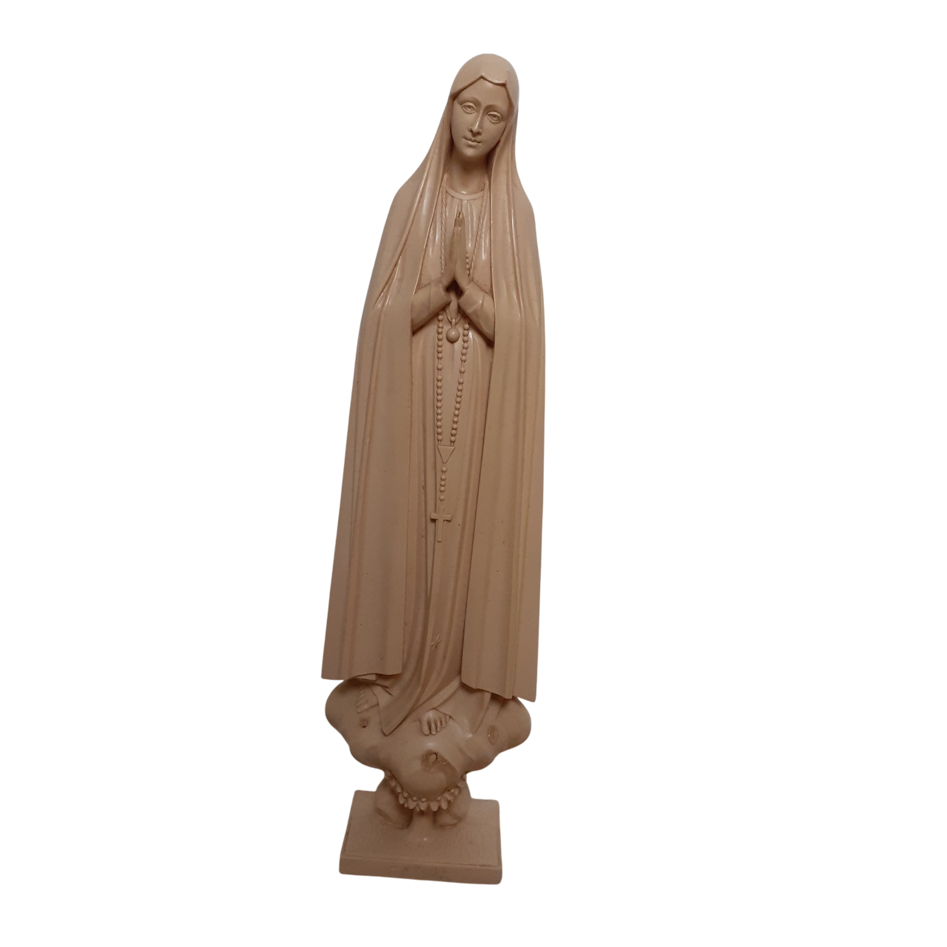 Statuette en matière plastique de FATIMA. Hauteur 25cm Très bon état -  reconditionné disponible sur Label Emmaüs