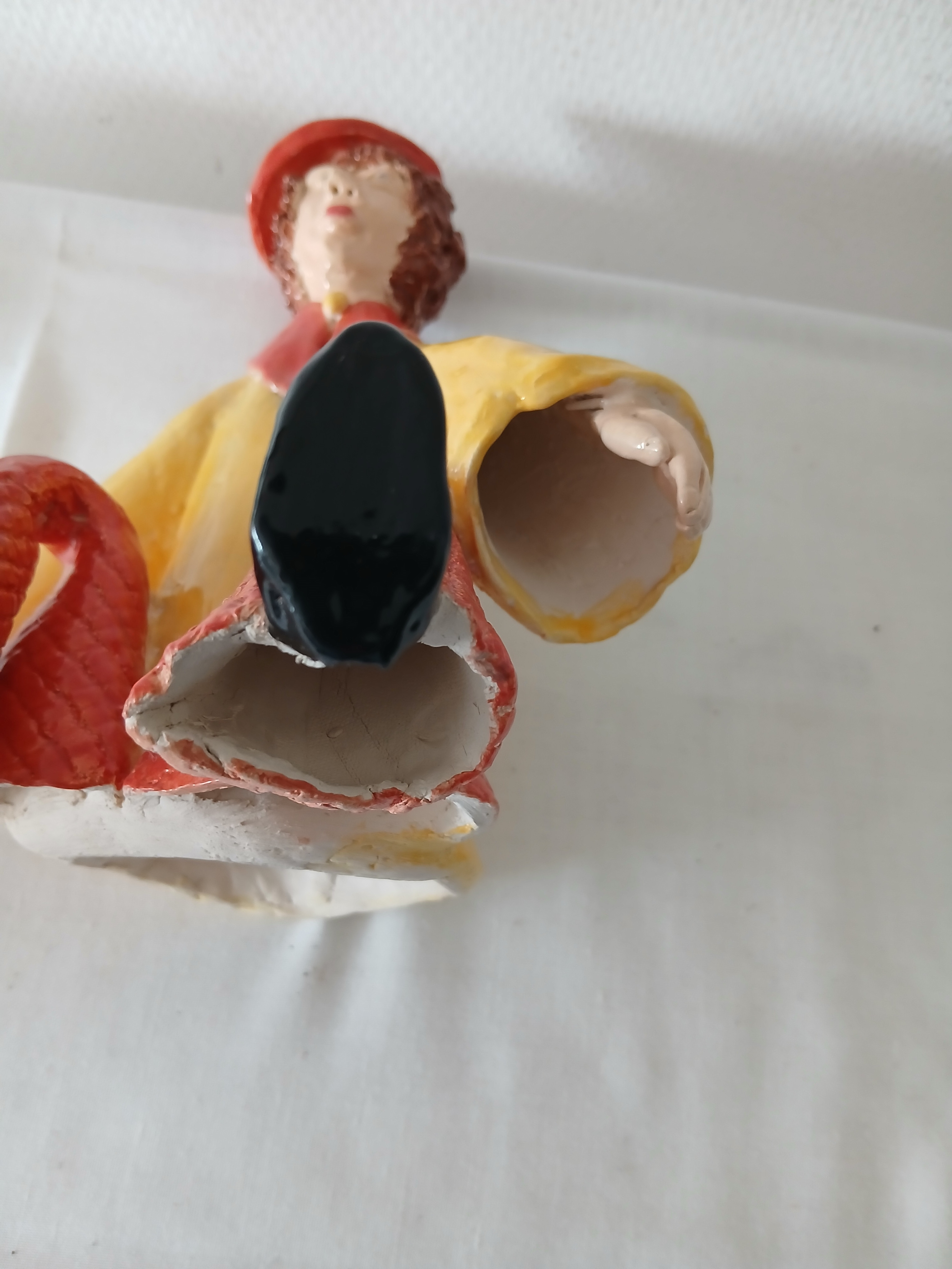 Statuette d'un personnage (clown) en terre cuite peinte - Photo 6