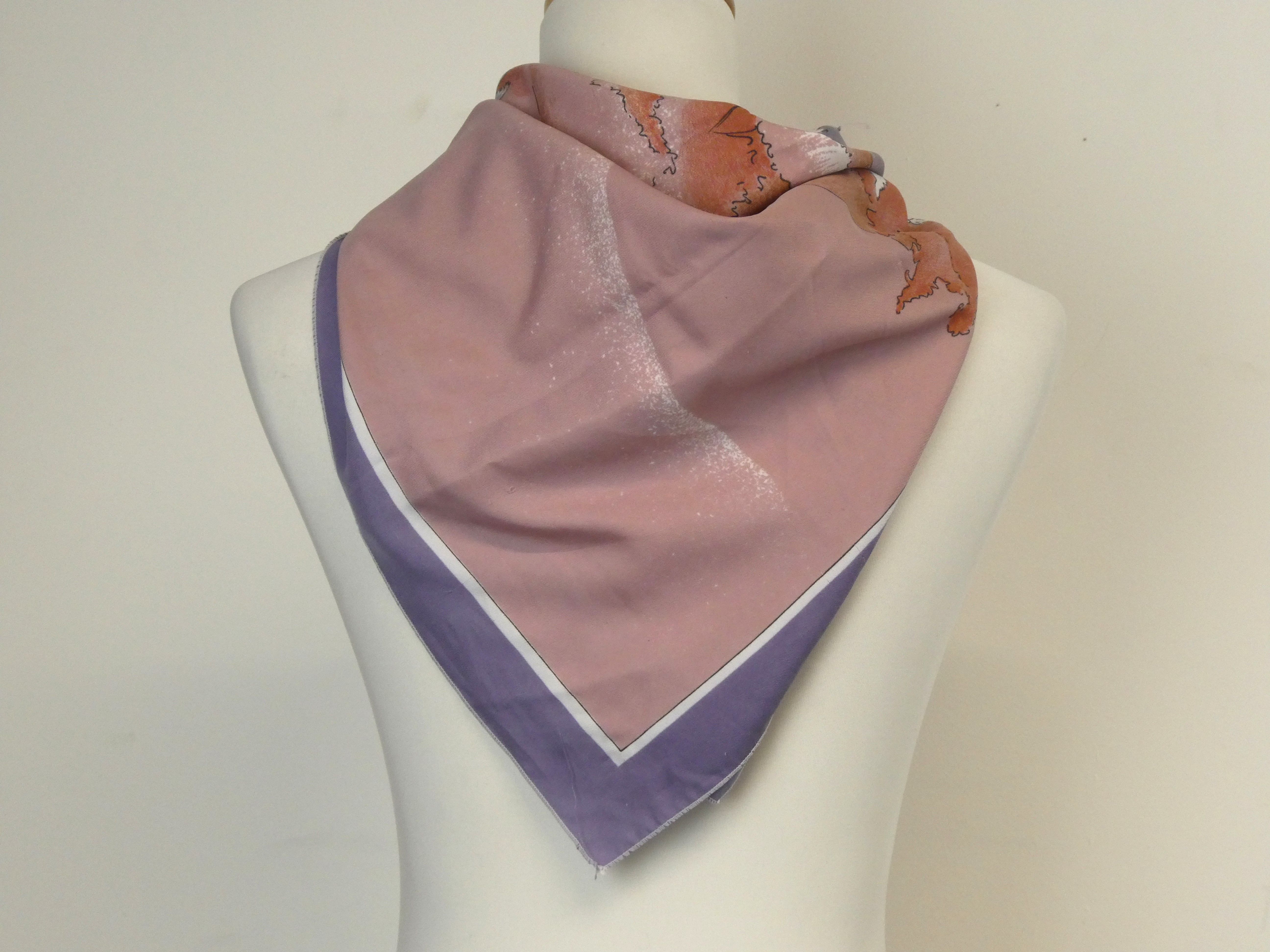 Saint Hilaire Foulard Rose motif paysage - Photo 1