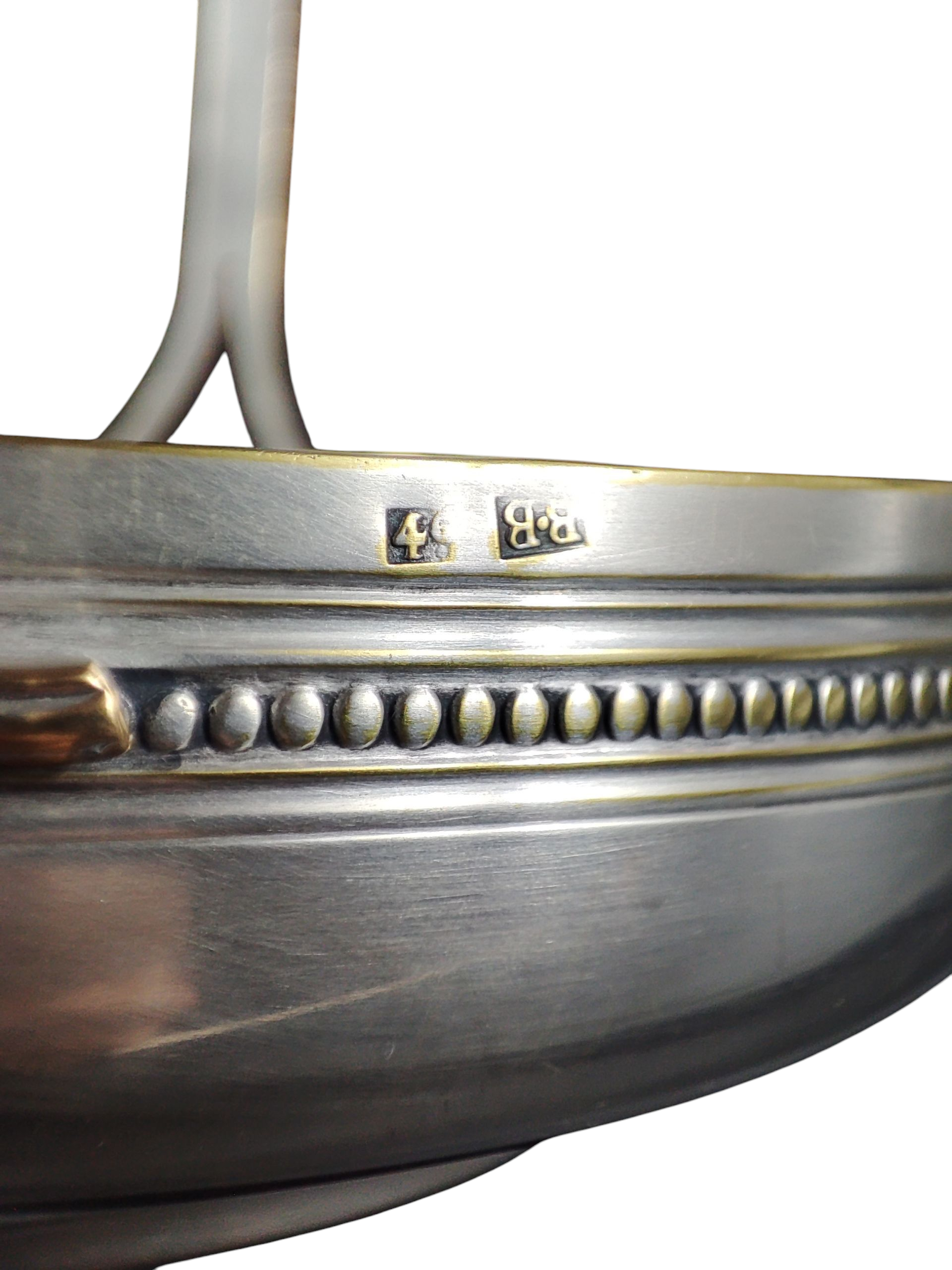 Présentoir à caviar plaqué argent avec bol en verre ciselé - Photo 8