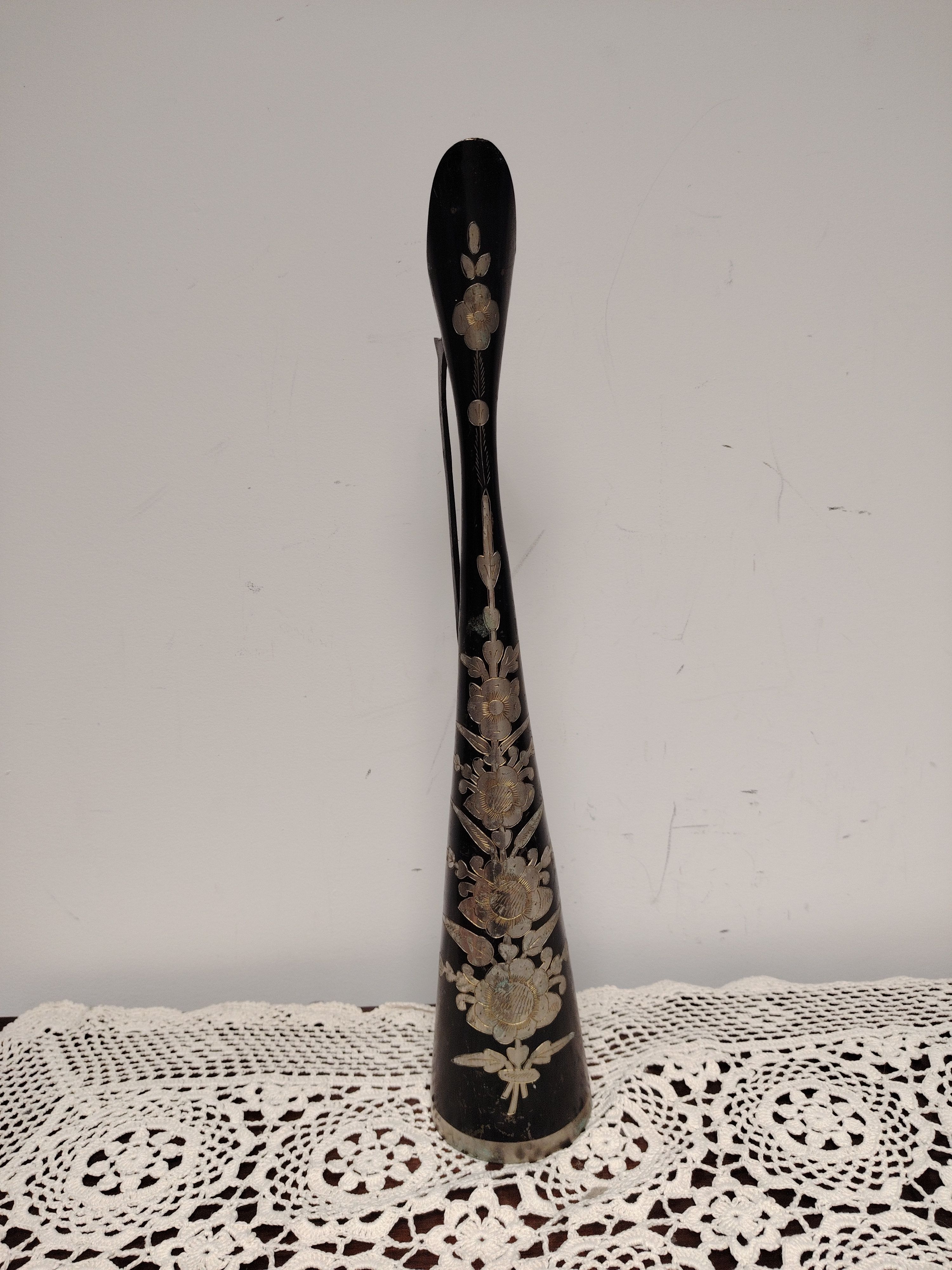 Vase soliflore en laiton vintage - Photo 1