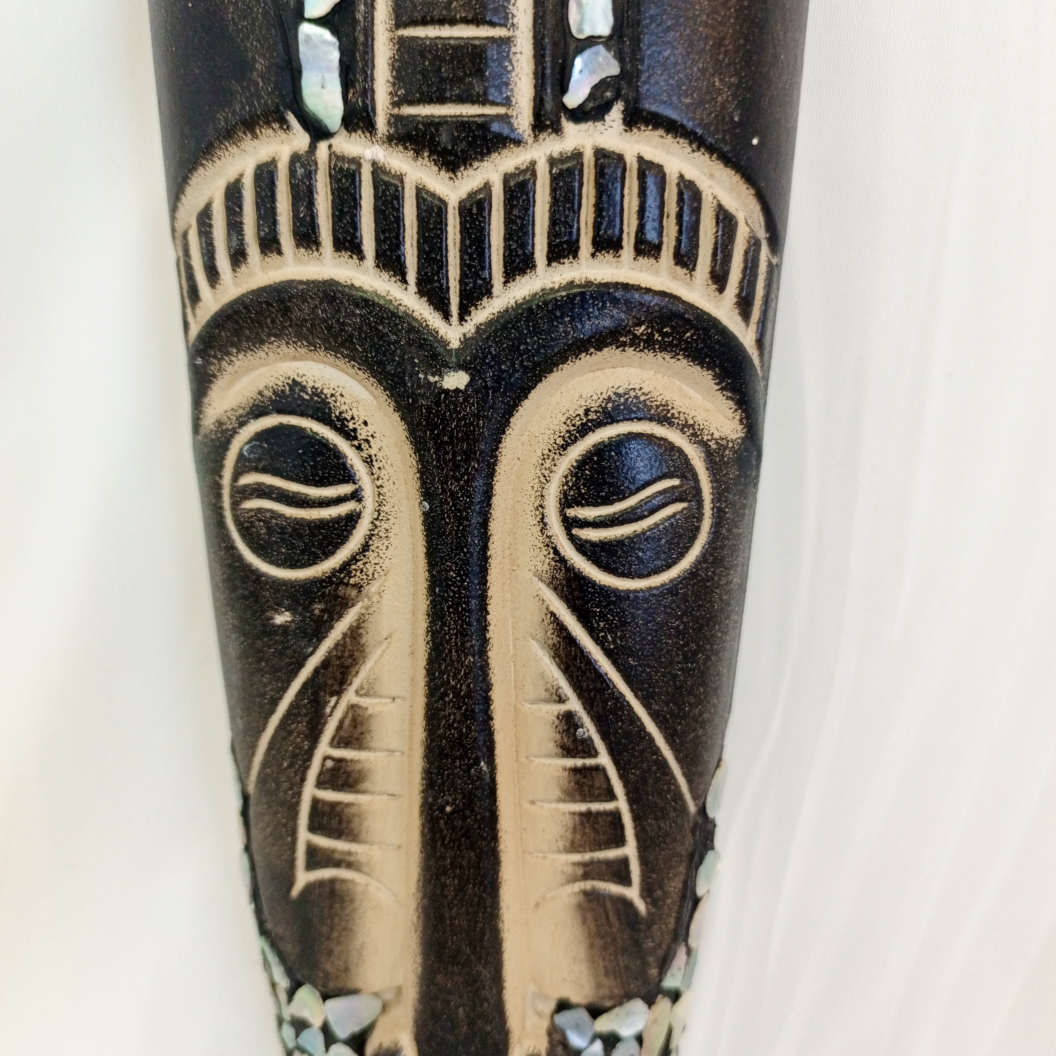 Masque Primitif Africain Mural - État correct - Photo 6