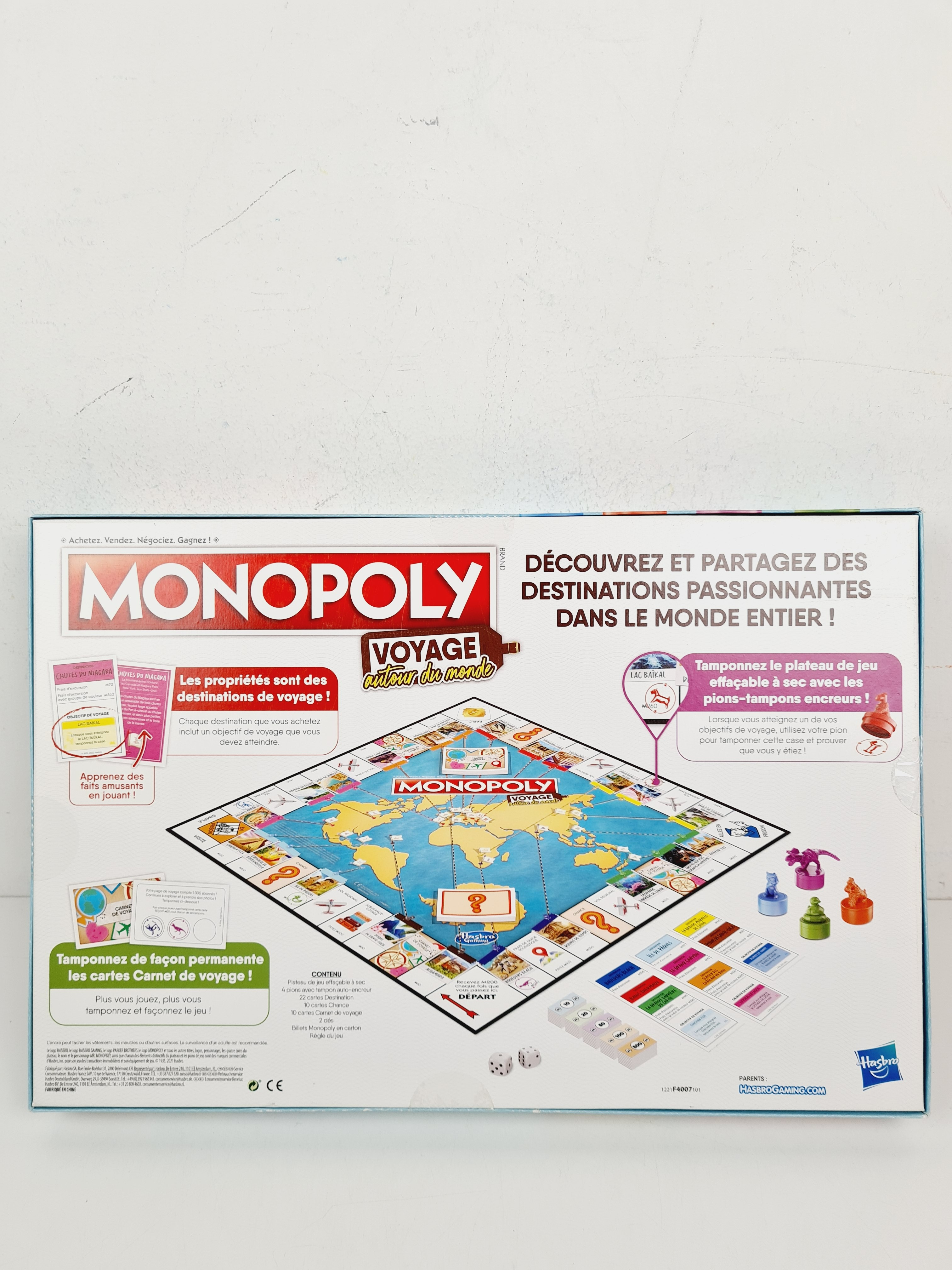 Jeu de gestion ressources - Monopoly Voyage autour du monde - Hasbro Gaming - 8 ans + Comme neuf - Vue 2 - 