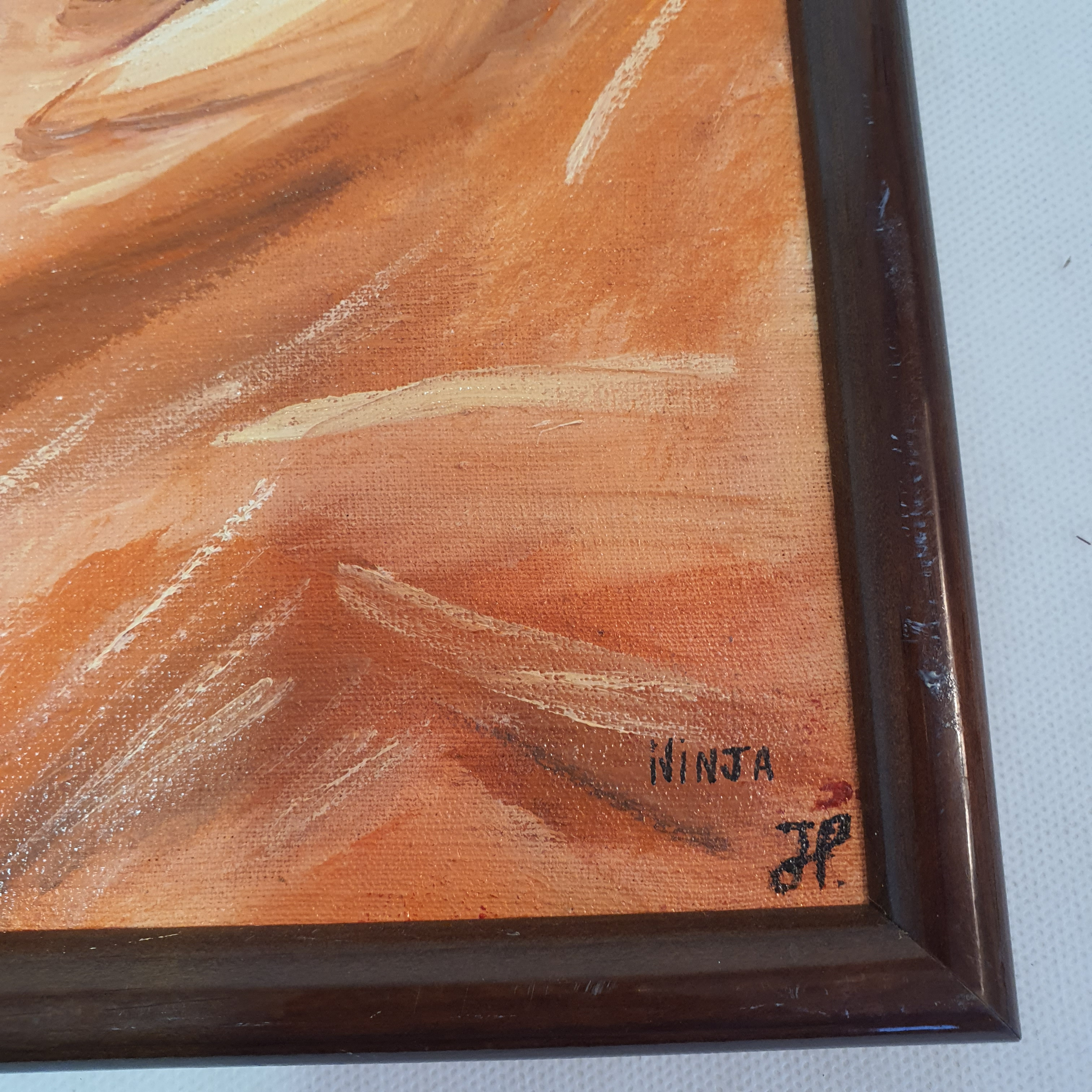 Huile sur Toile - Nude Signé Ninja État correct - Vue 4 - 